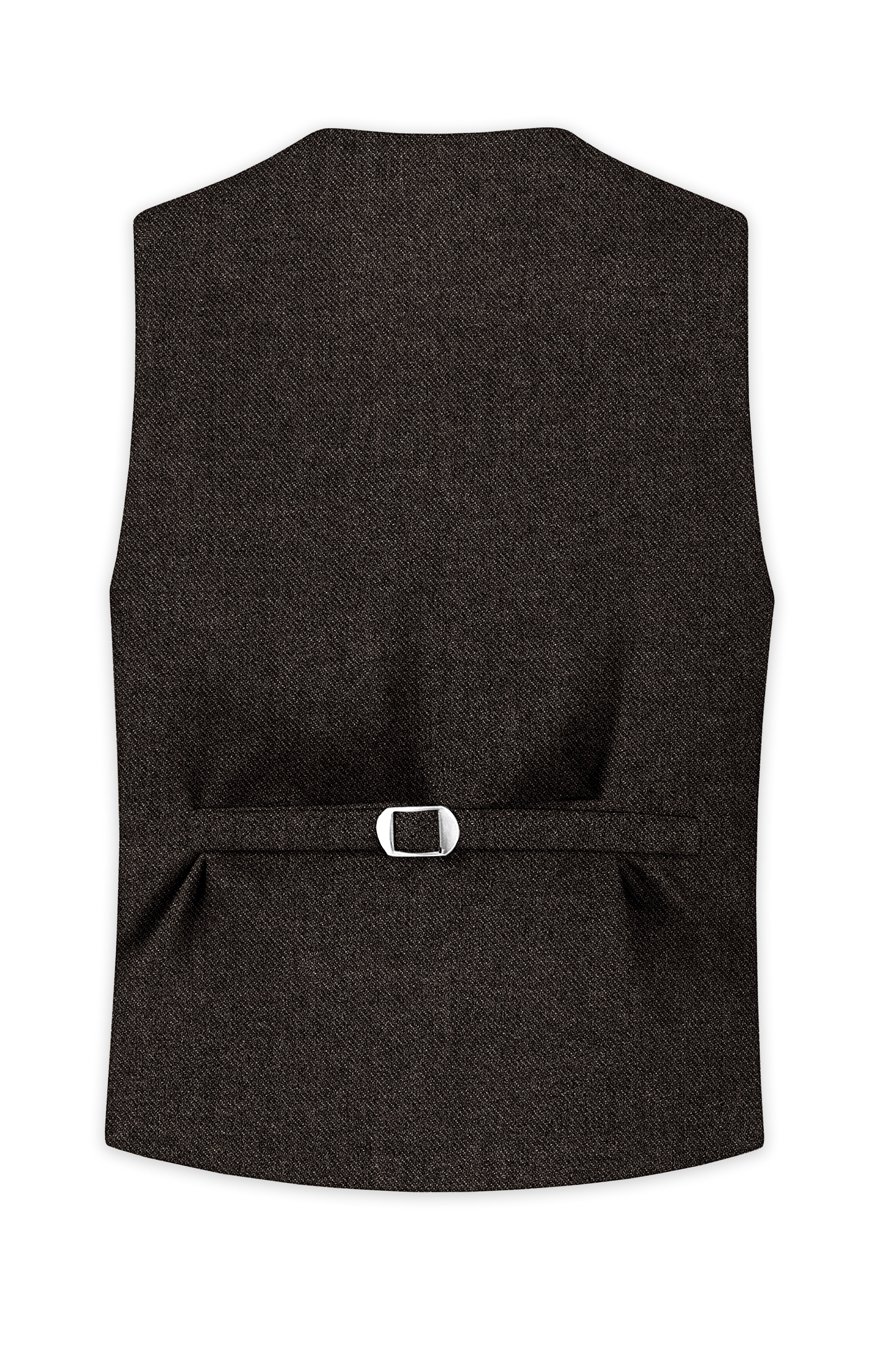 Auregond-Gondola Brown Textured Tweed Waistcoat