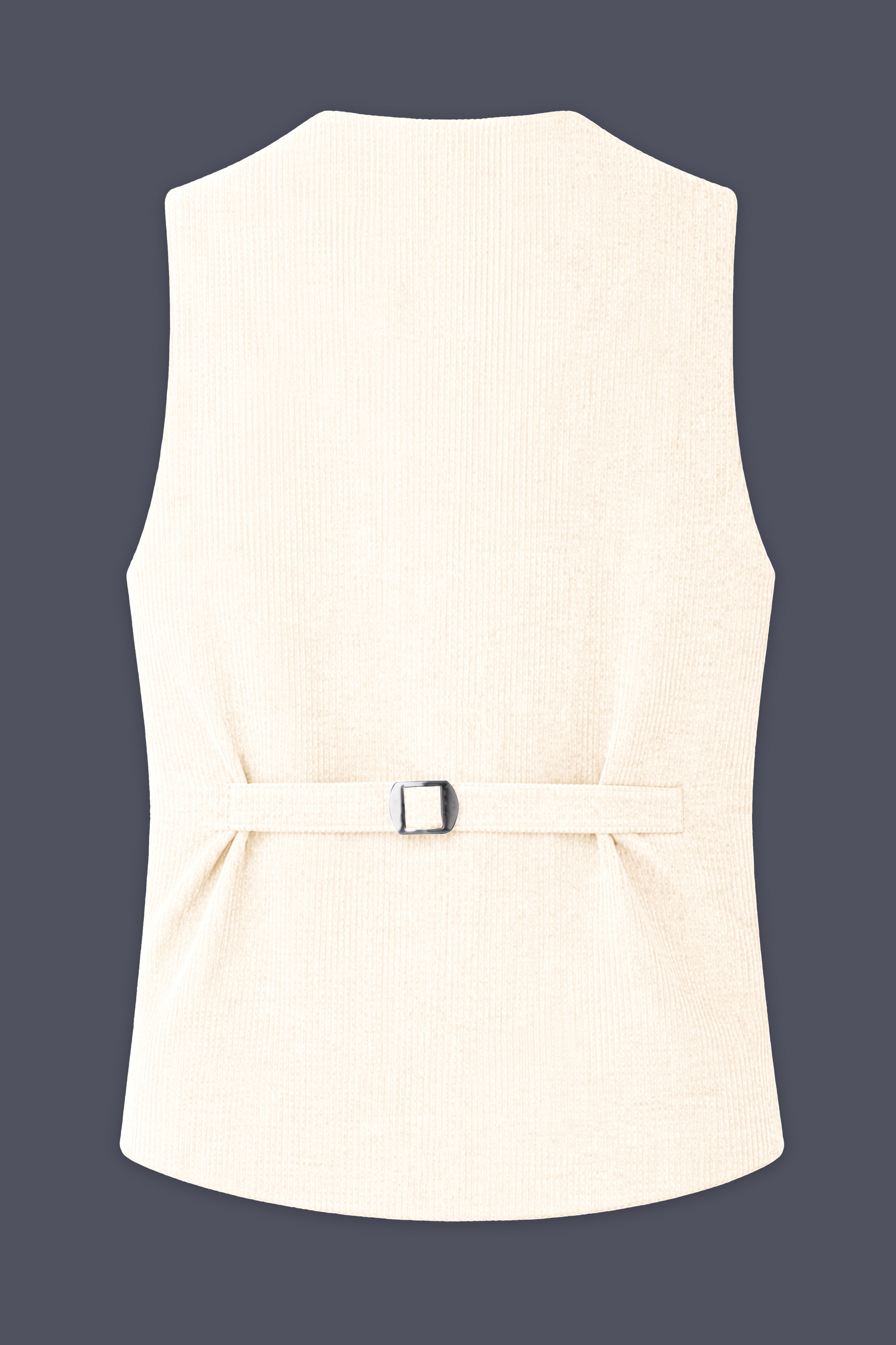 Ivoro-Swizzle Cream Corduroy Premium Waistcoat