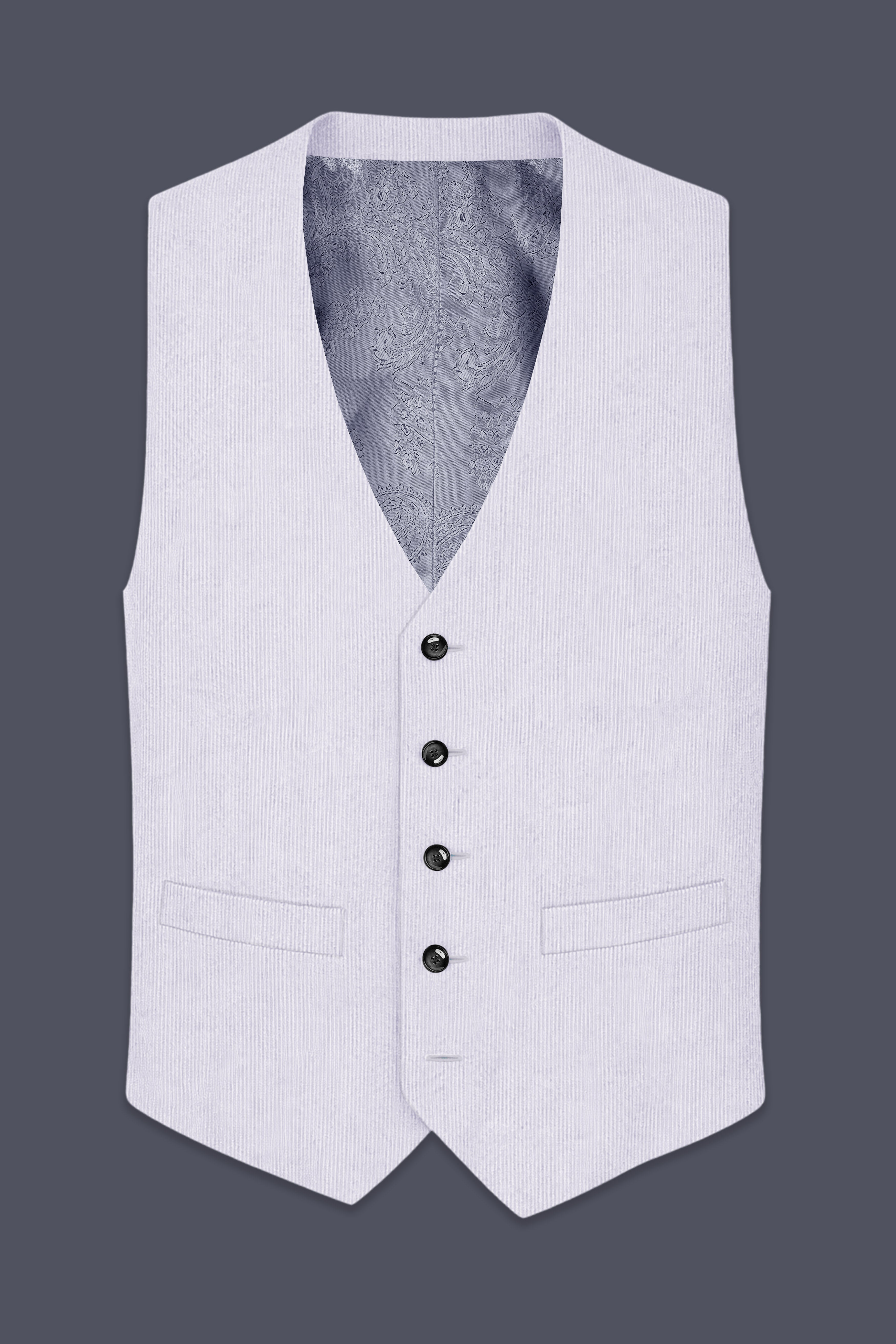 Auremerc-Mercury Gray Corduroy Premium Waistcoat