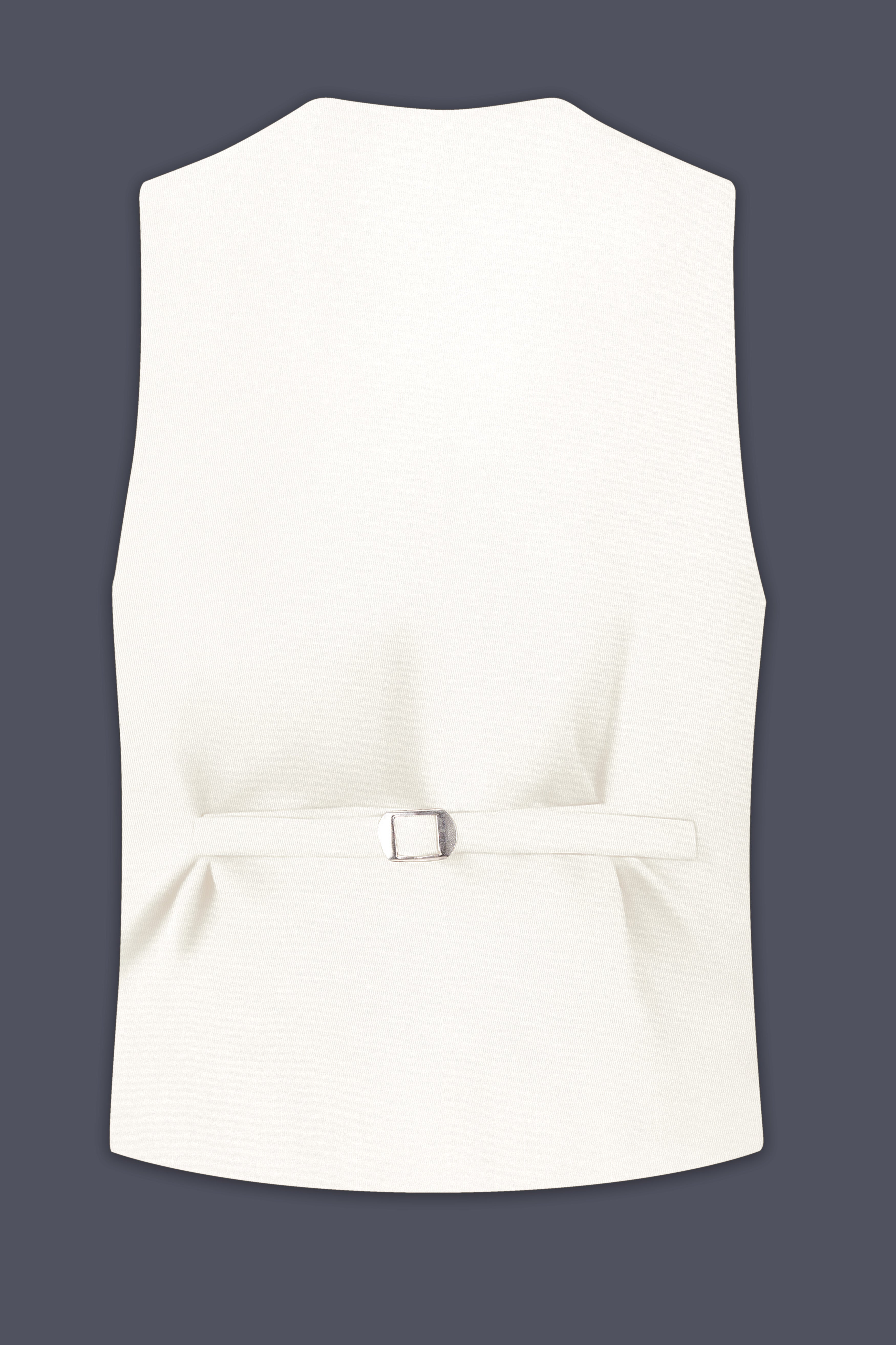 Ivory-Cararra Cream Wool Rich Slight Stretch Waistcoat