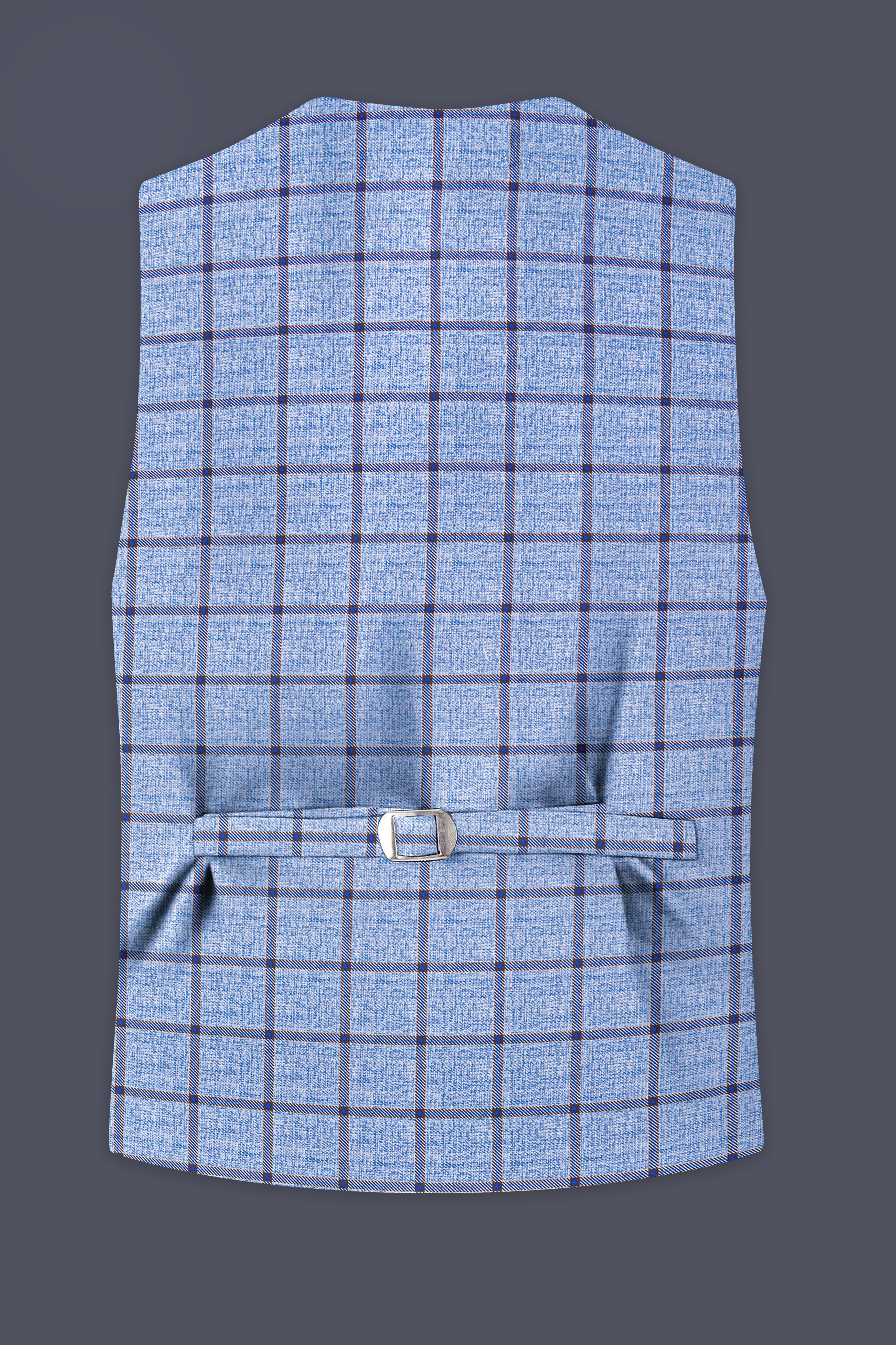 Mistrel-Spun Pearl Blue Windows Wool Rich Waistcoat