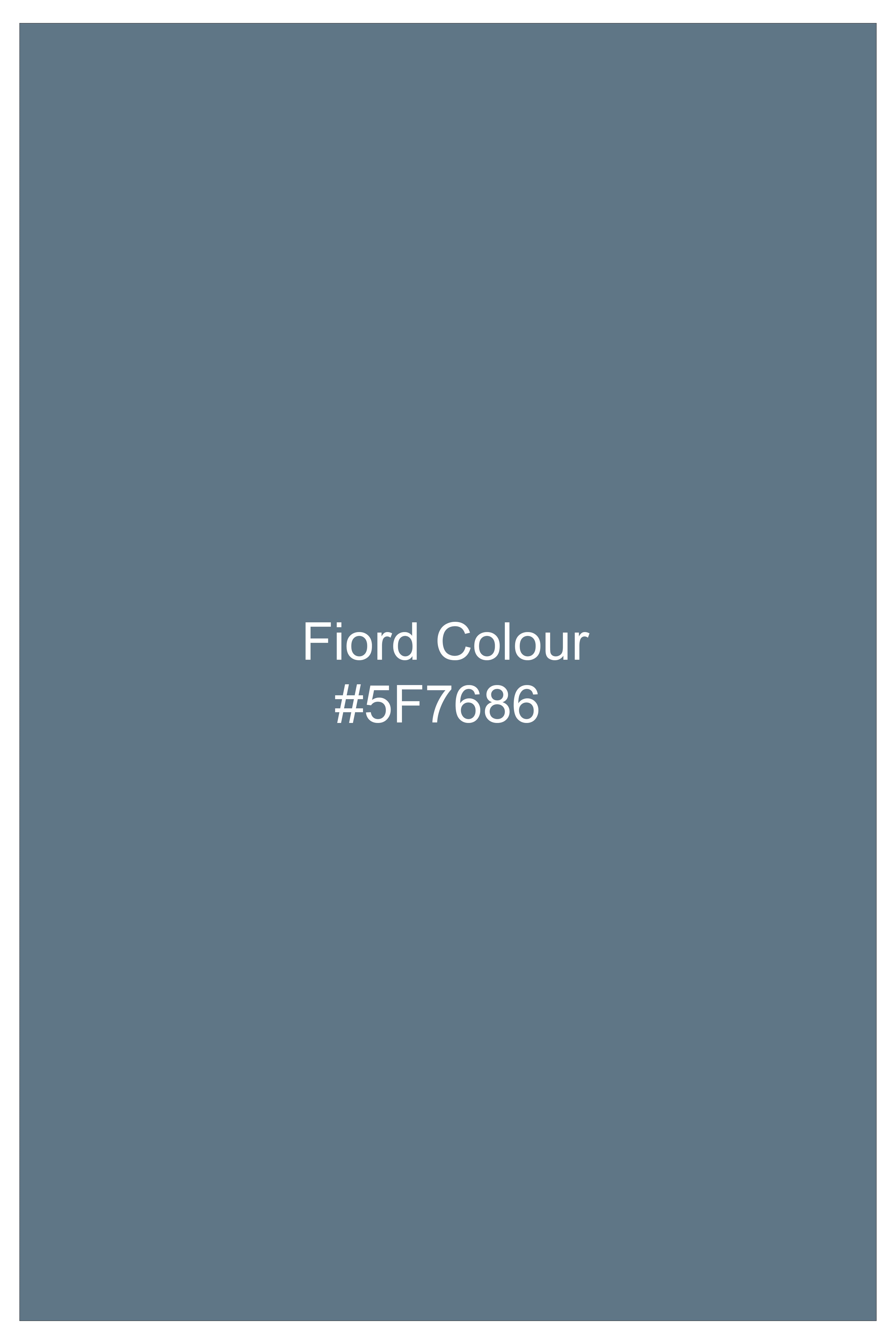 Sapphire-Fiord Blue Wool Rich Slight Stretch Waistcoat