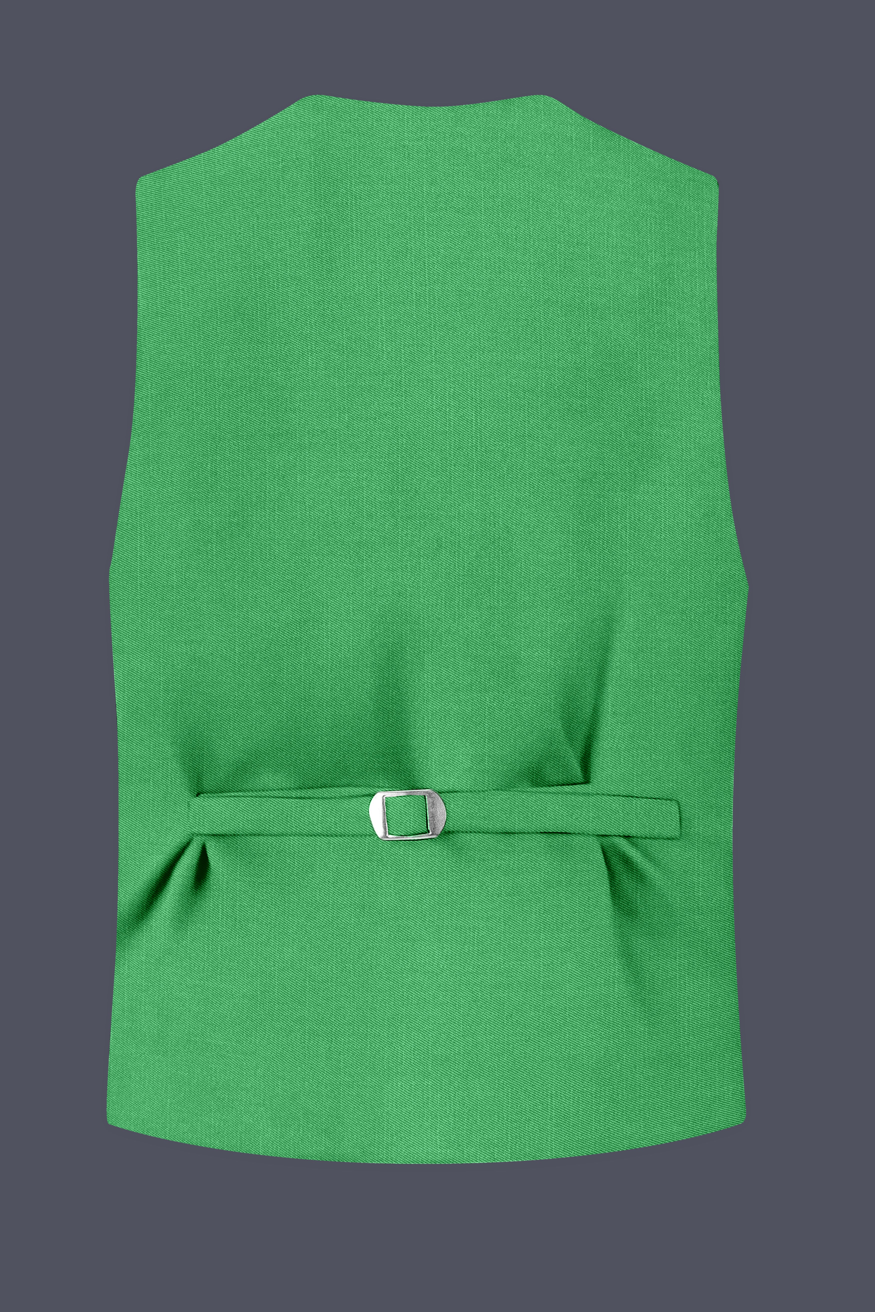 Baron-Chateau Green Wool Rich Slight Stretch Waistcoat