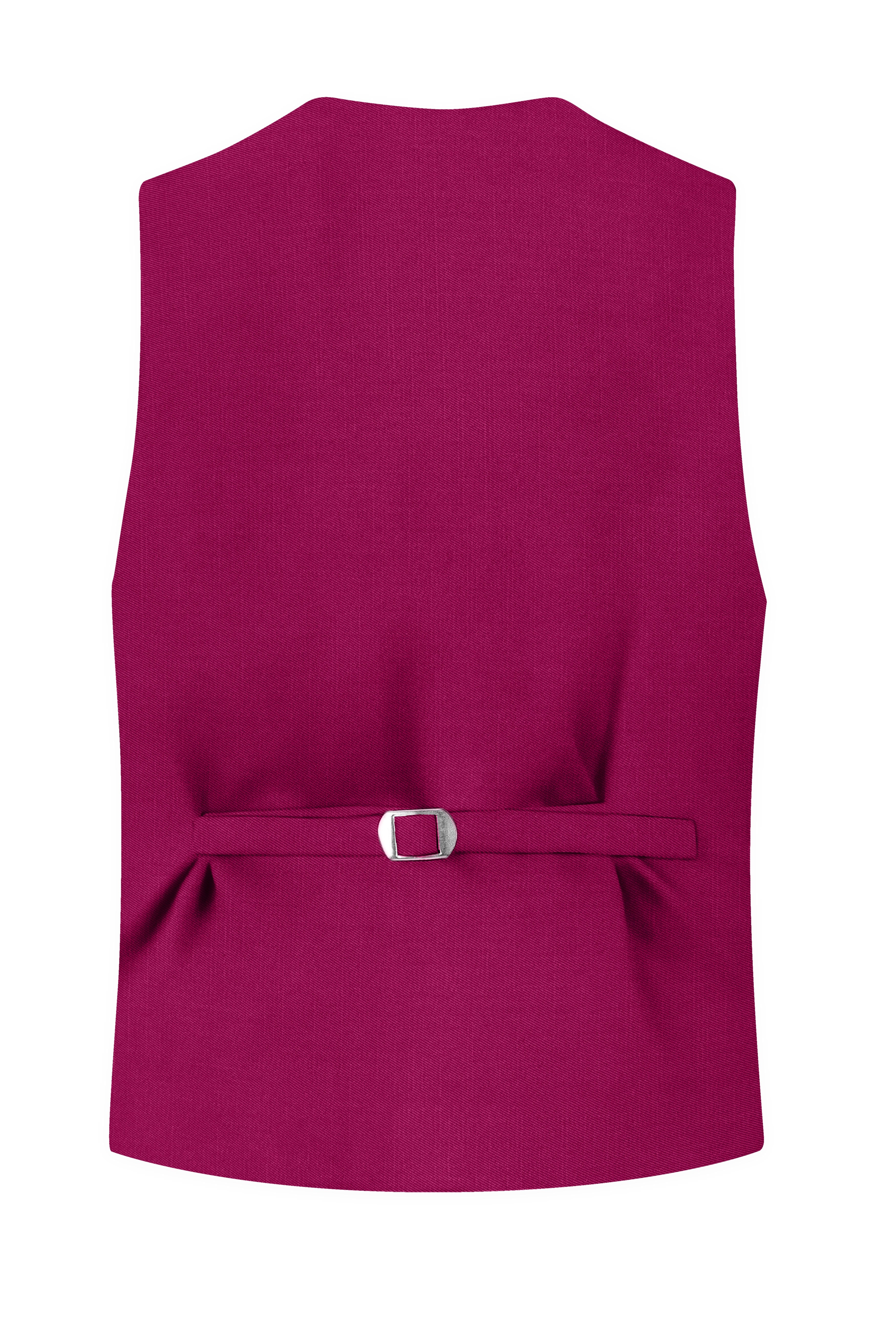 Orchid-Mulberry Pink Wool Rich Slight Stretch Waistcoat