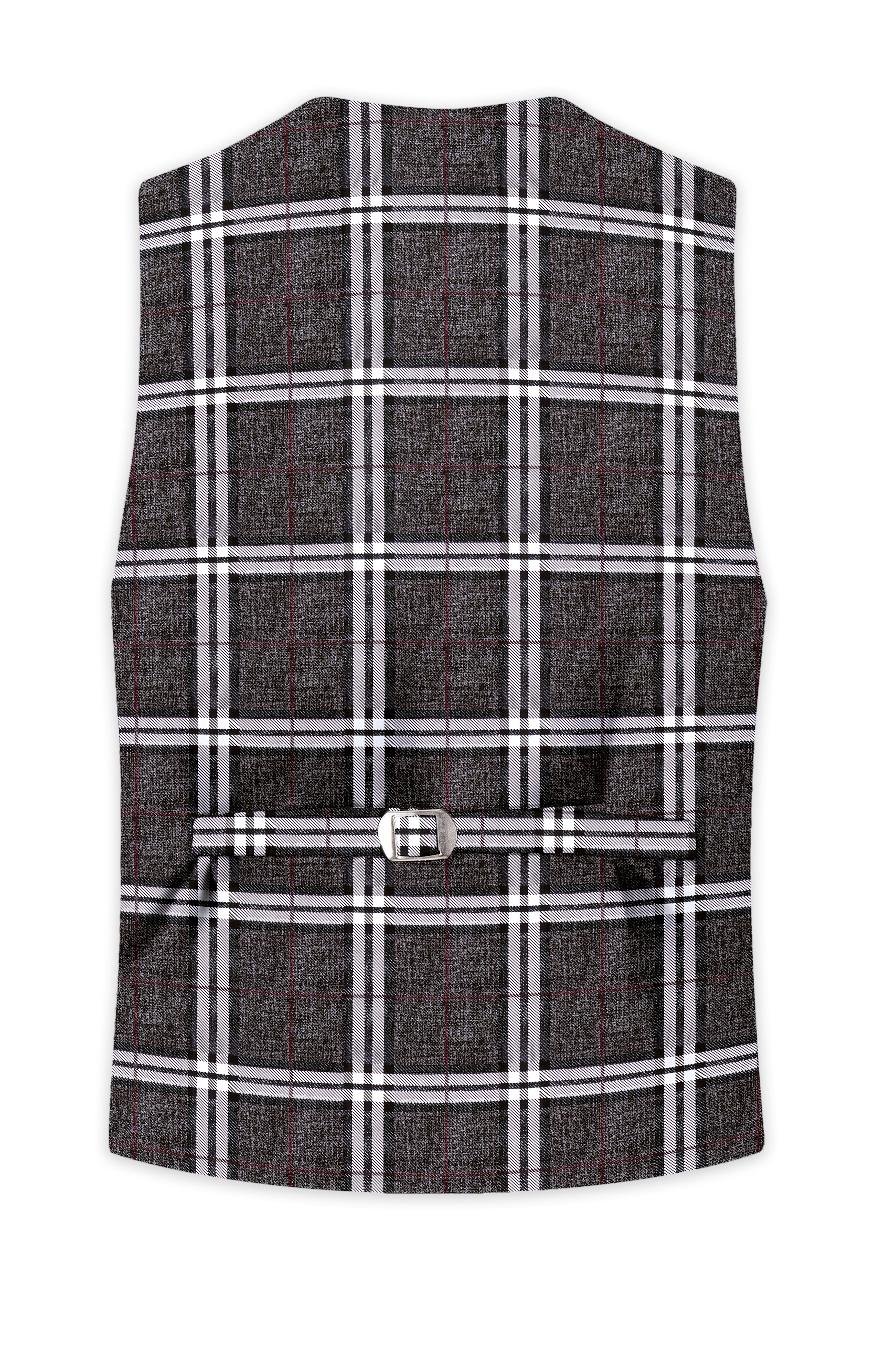 Axiom-Granite Gray Plaid Wool Rich Waistcoat