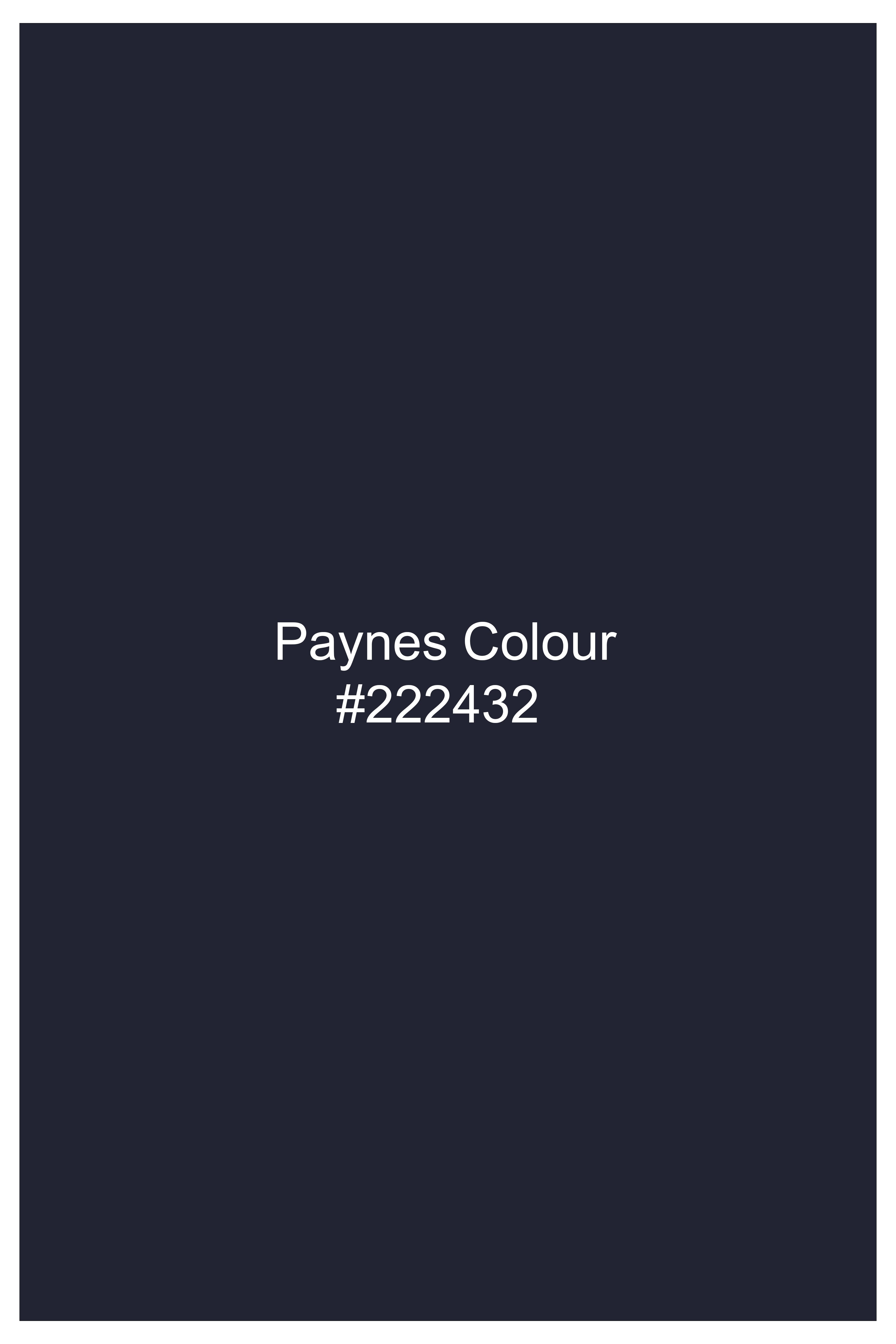 Obsidian-Paynes Gray Diamond Textured Wool Rich Slight Stretch Waistcoat