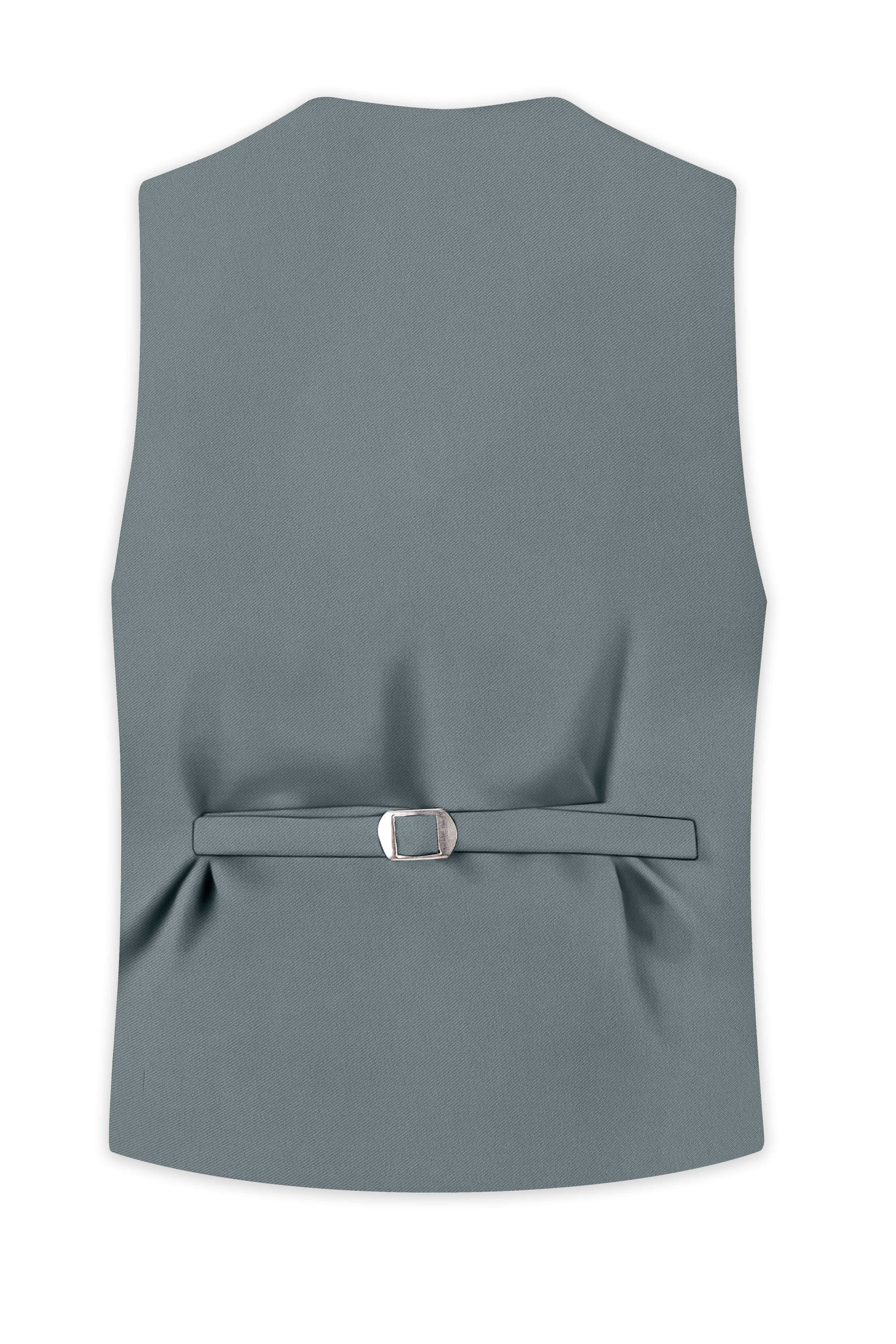 Flexaro-Korean Abbey gray 4-Way Stretch Wrinkle-Free Wool Rich Waistcoat