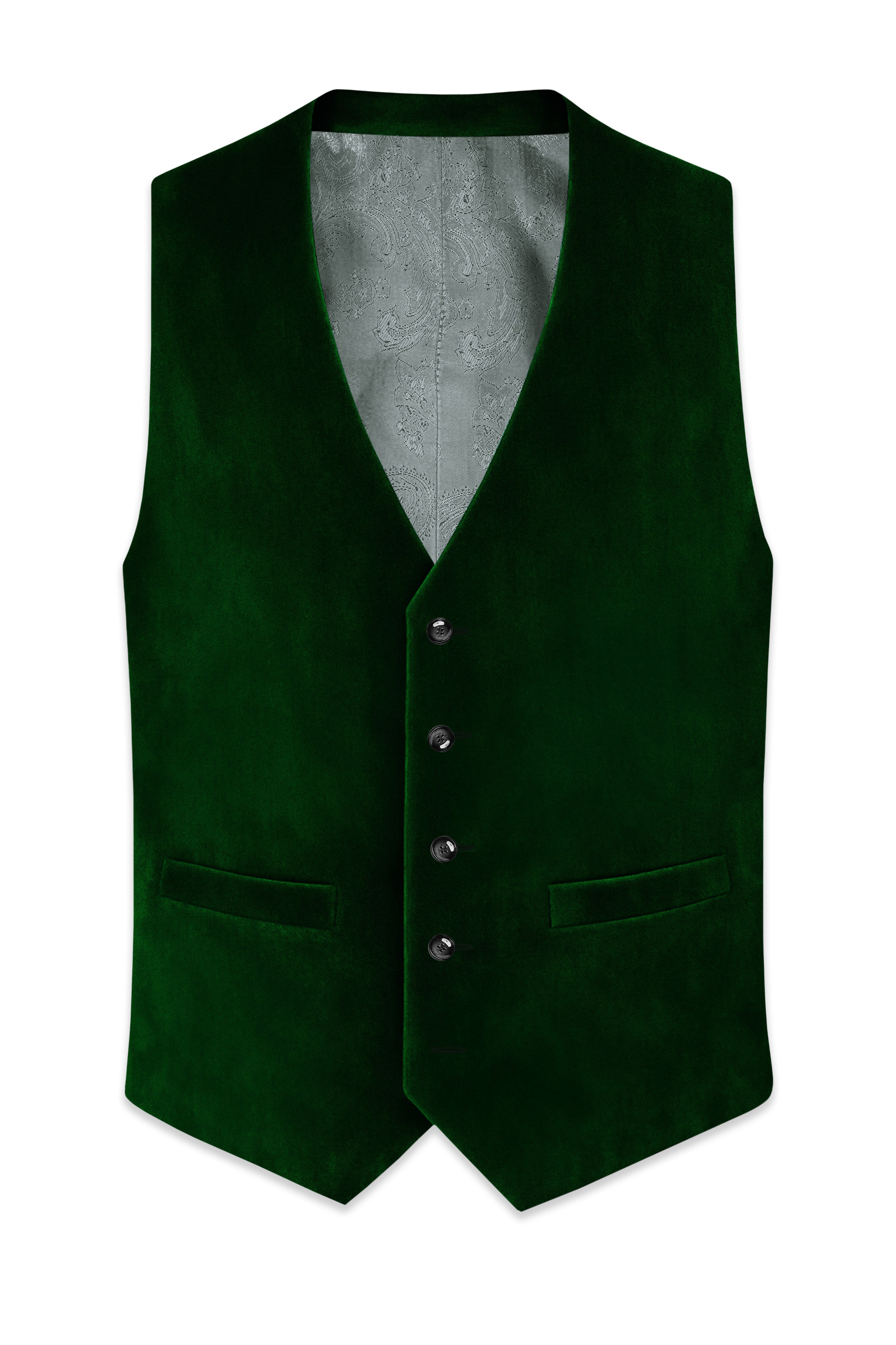 Aurel-Burnham Green Velvet Waistcoat