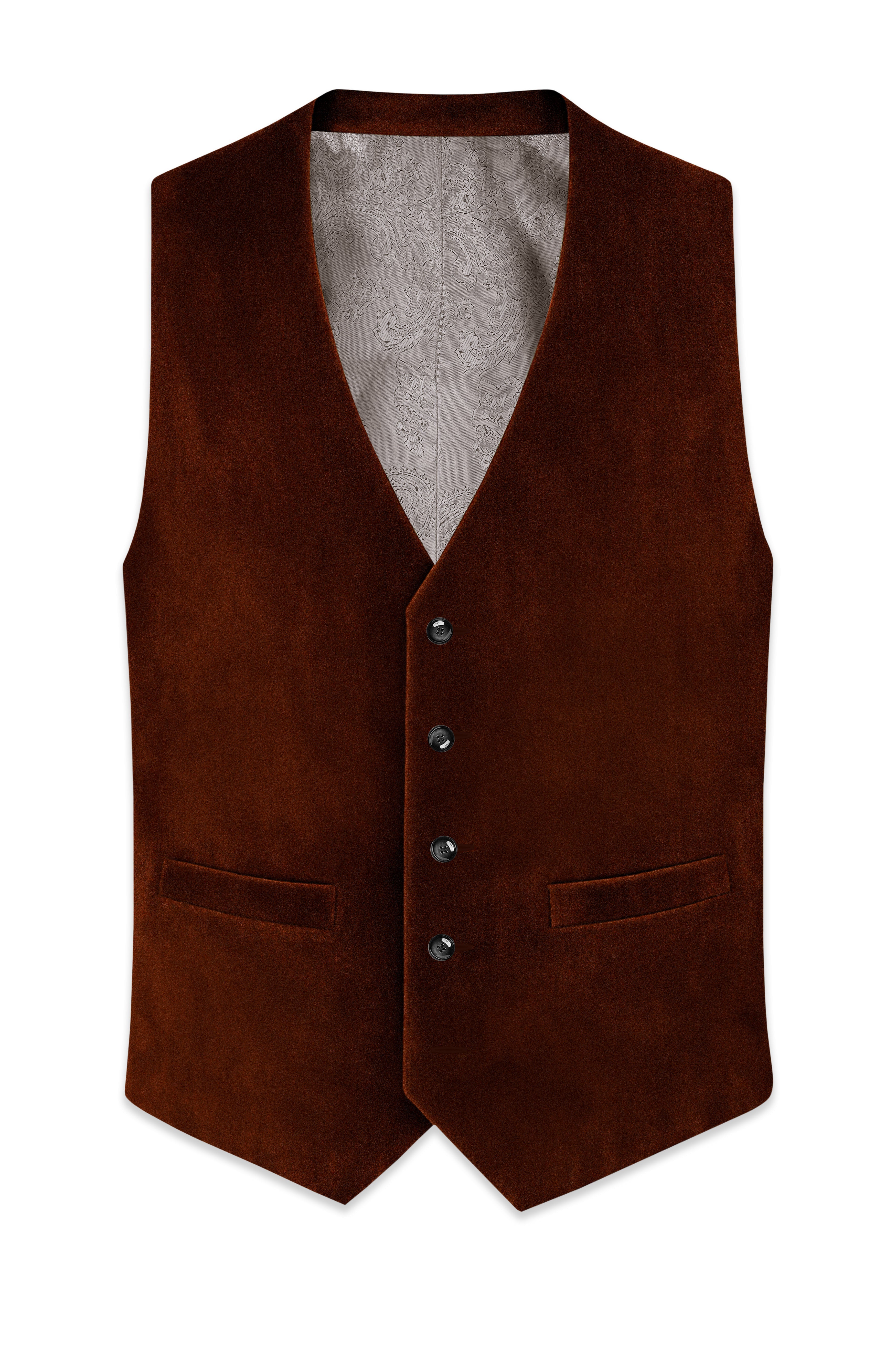 Eldor-Van Cleef Brown Velvet Waistcoat