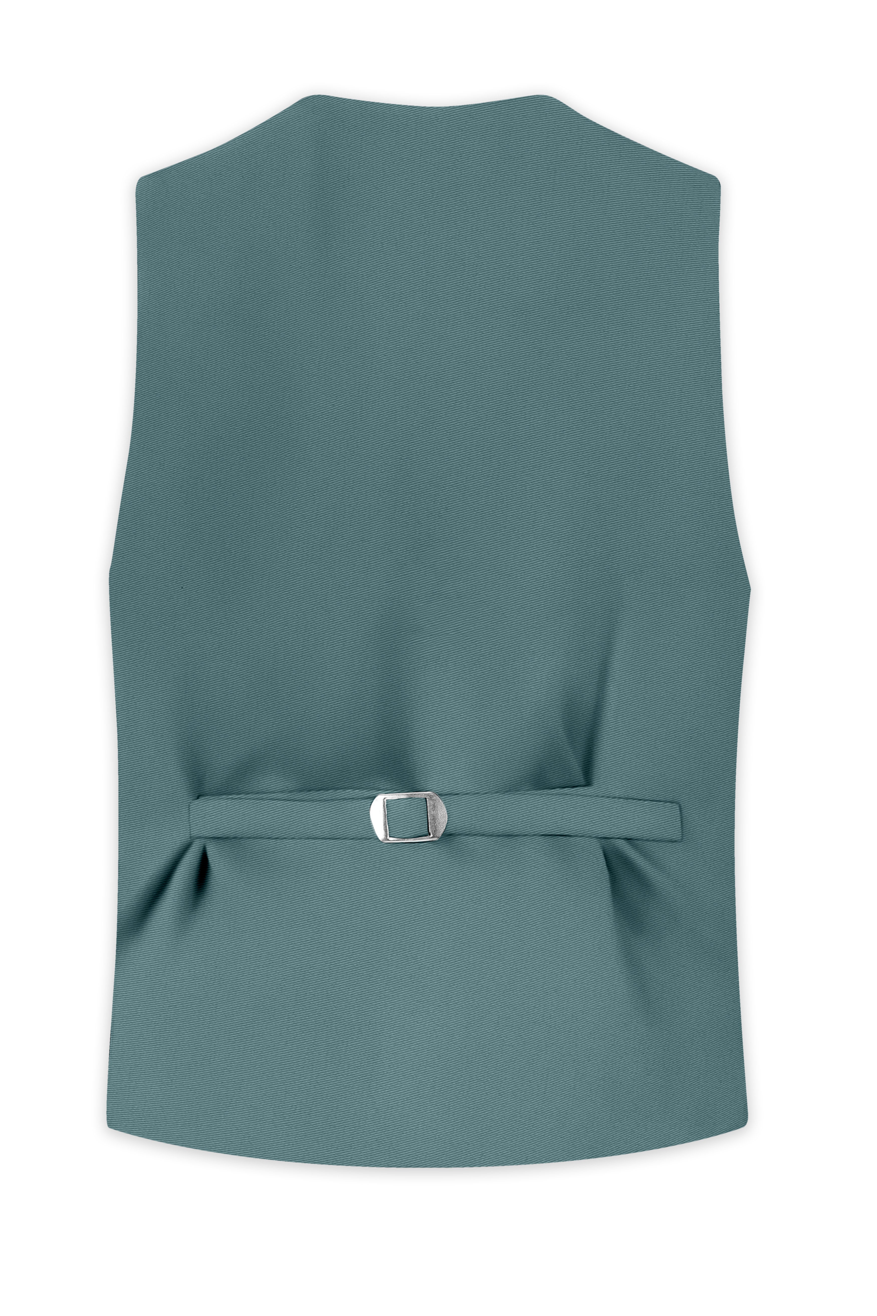 Emerald-Beetle Green Slight Stretch Subtle Sheen Poly-Viscose Waistcoat