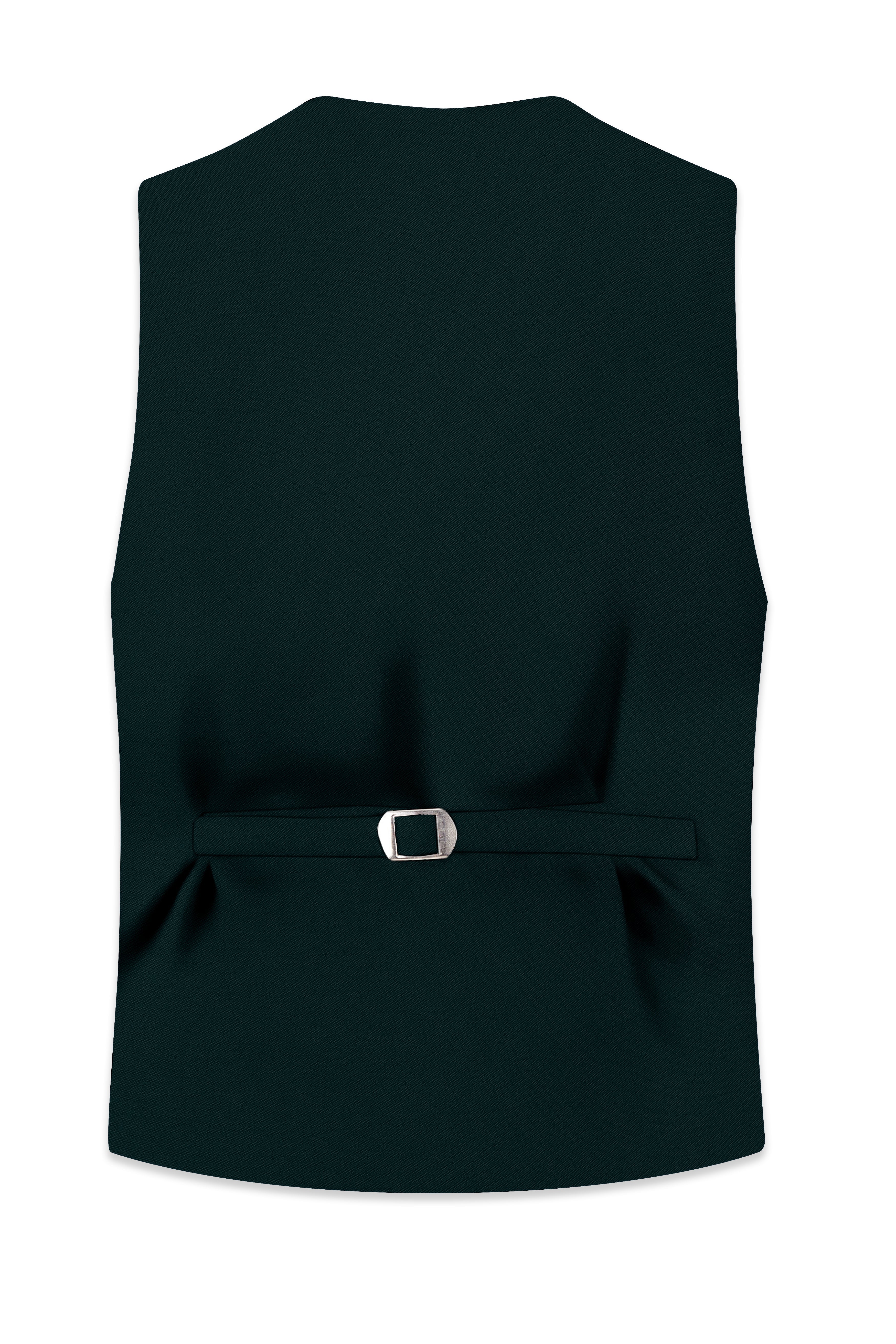 Terrain-Korean Swamp Green 4-Way Stretch Wrinkle-Free Wool Rich Waistcoat