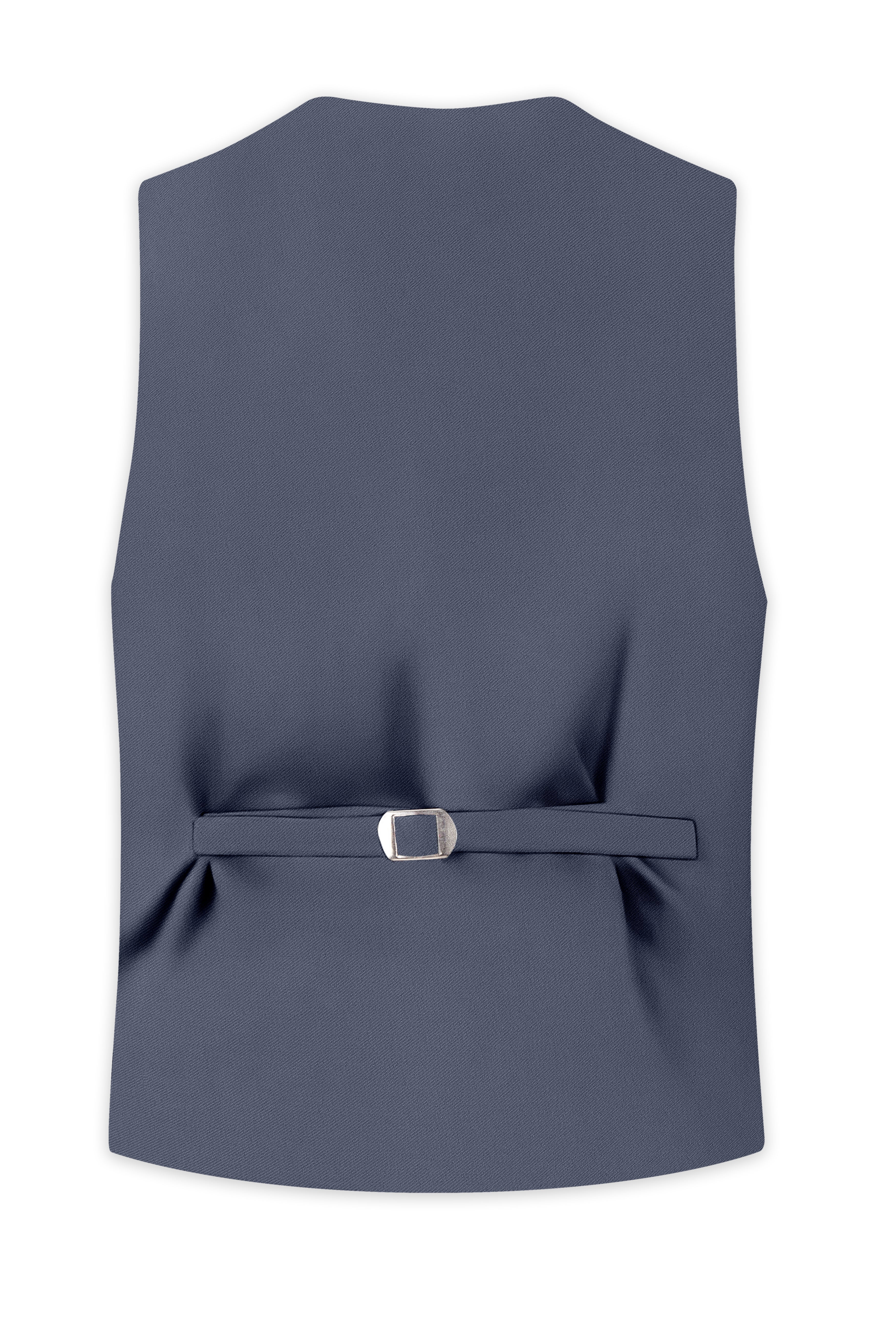 Monarch-Korean Dolphin Gray 4-Way Stretch Wrinkle-Free Wool Rich Waistcoat