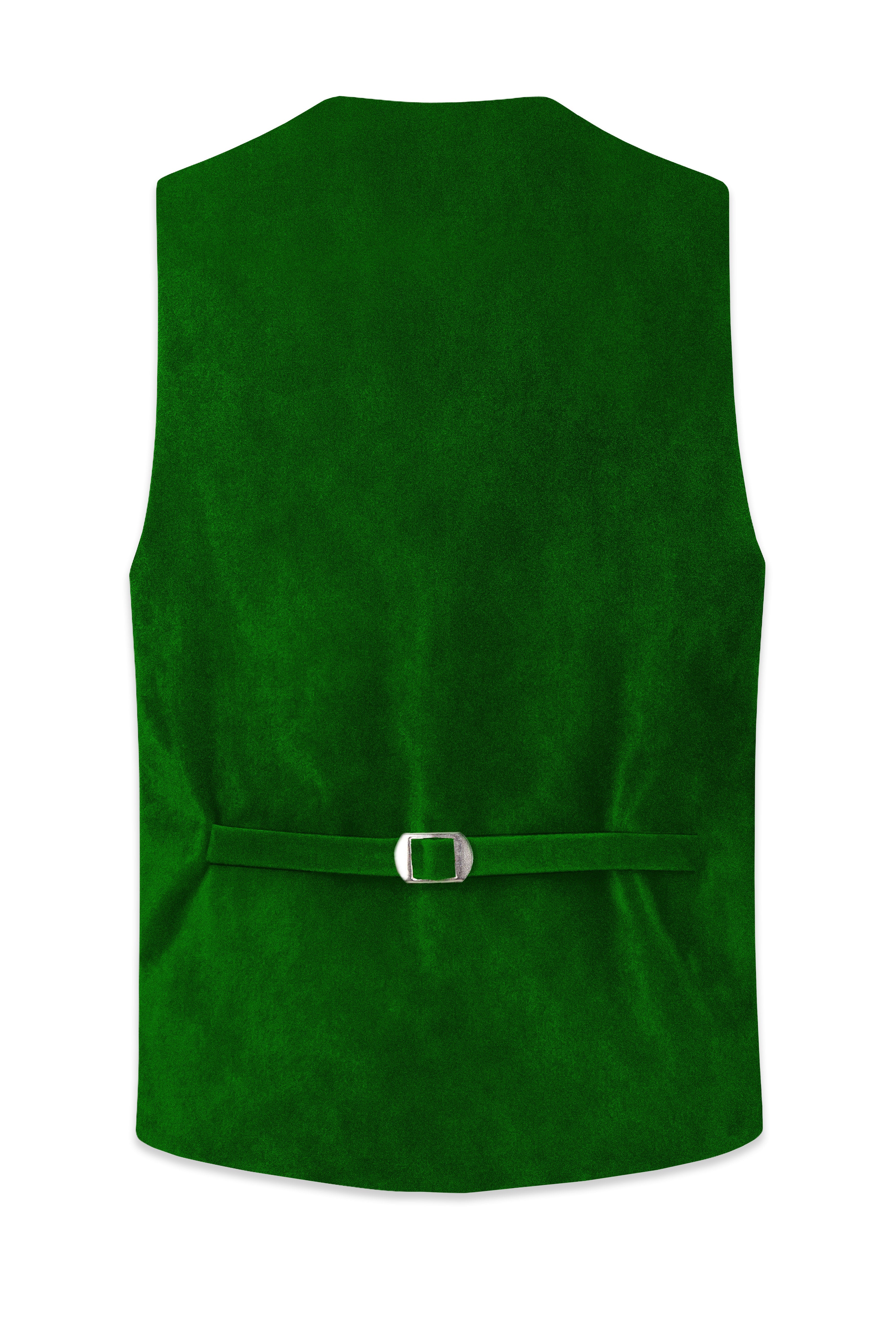 Viridian-Hunter Green Velvet Waistcoat