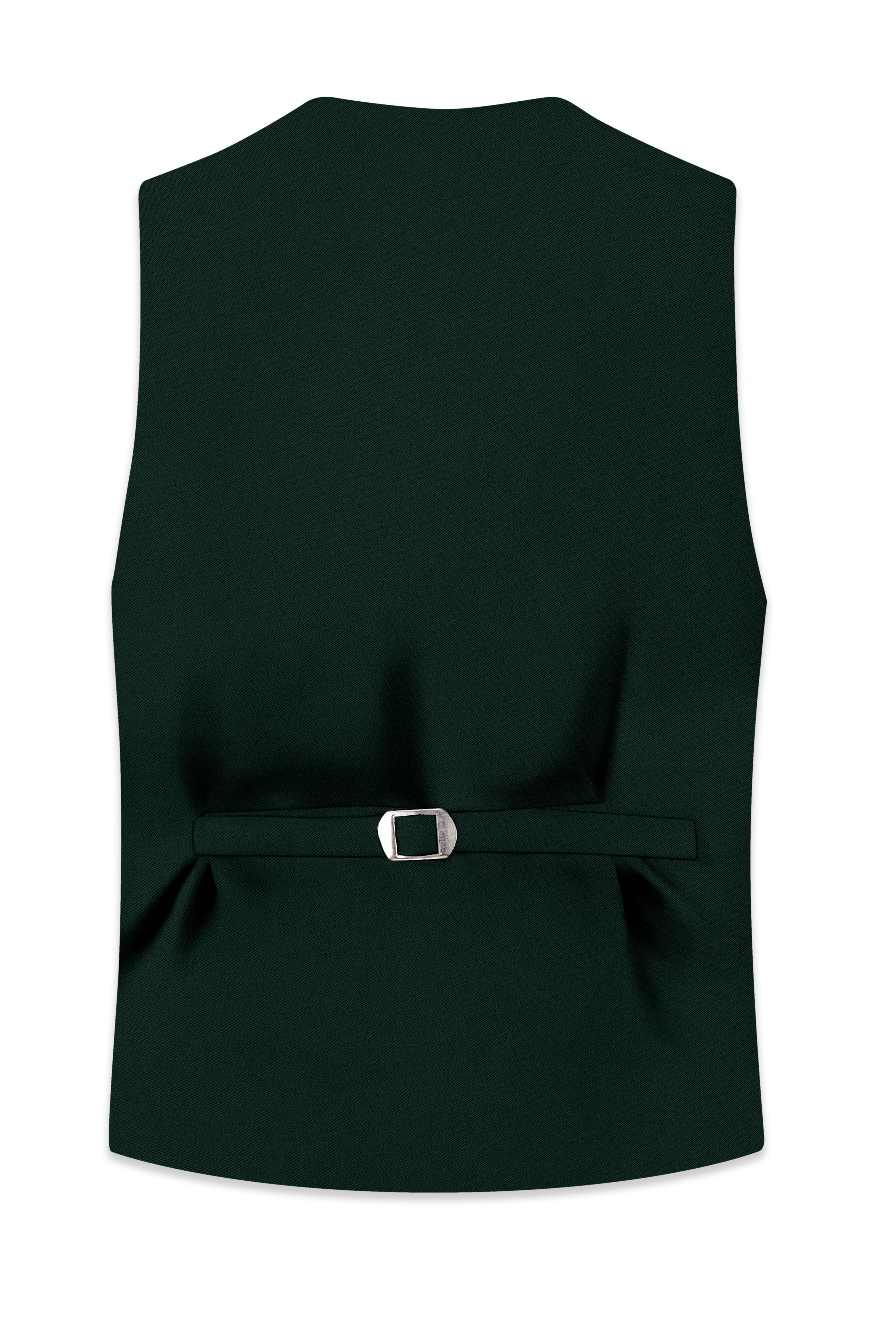 Verde-Aztec Green 4-Way Stretch Wrinkle-Free Fluid Drape Fabric Waistcoat