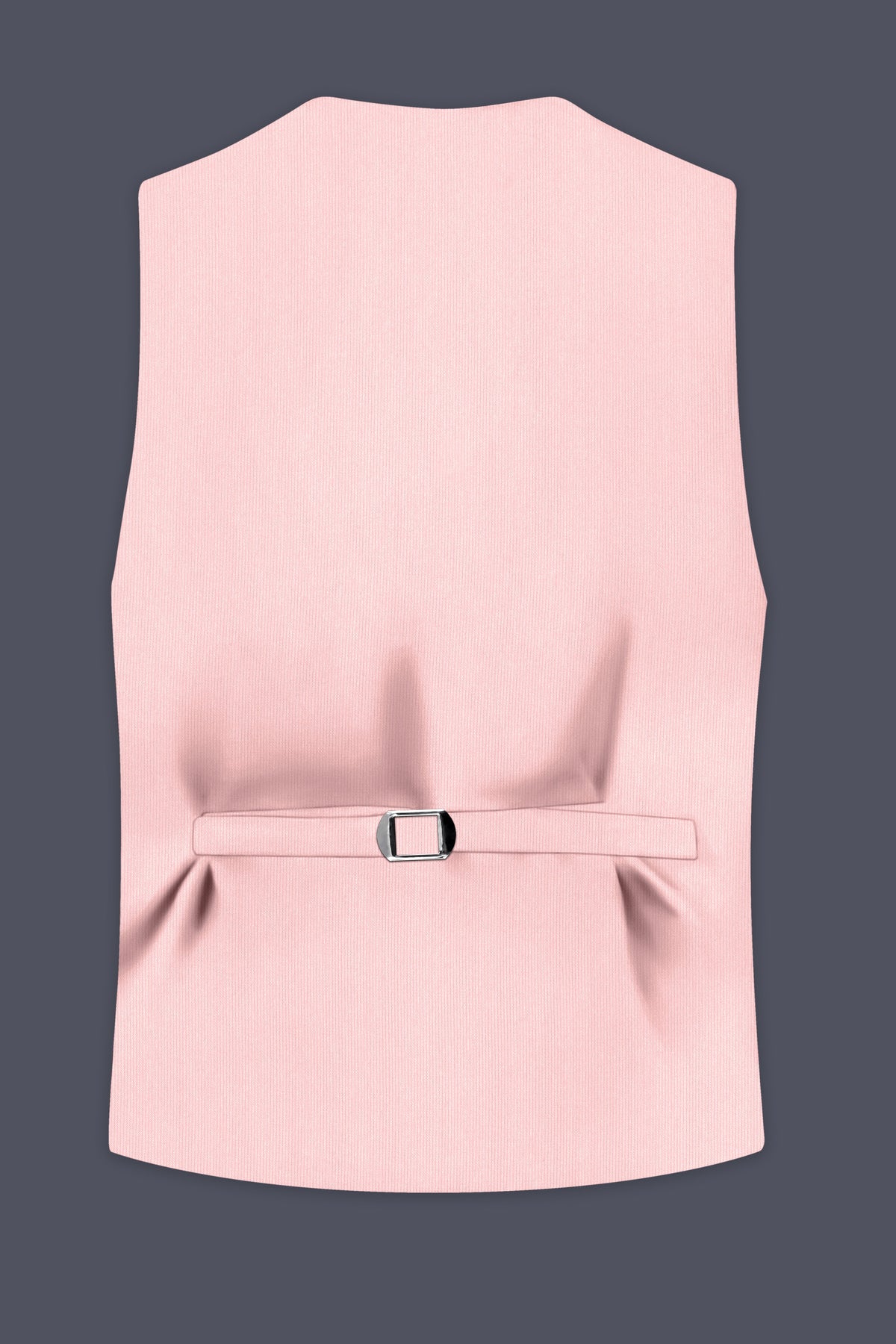 Elara-Cosmos Pink Diamond Textured Wool Rich Slight Stretch Waistcoat