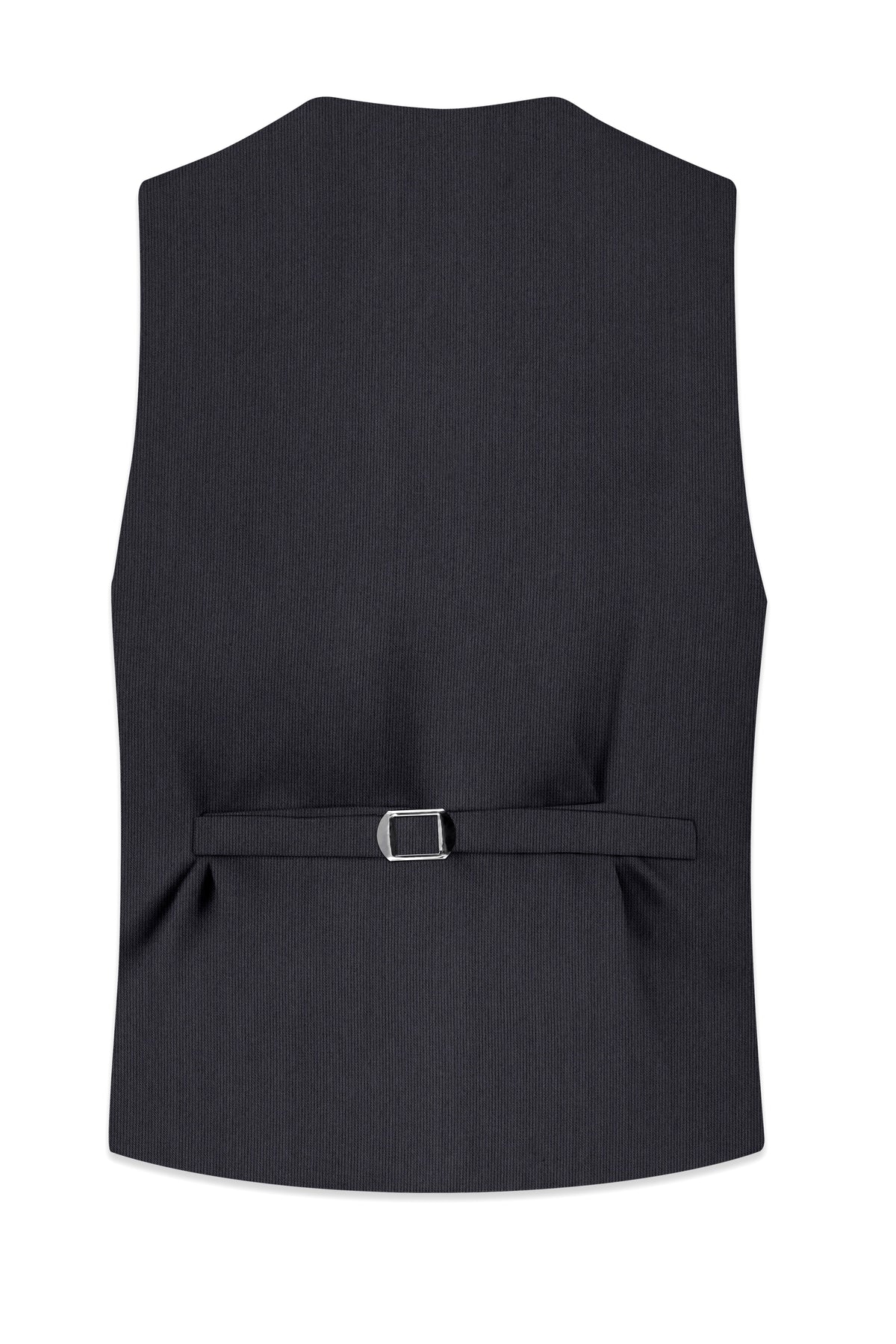 Axton-Baltic Sea Gray Diamond Textured Wool Rich Slight Stretch Waistcoat