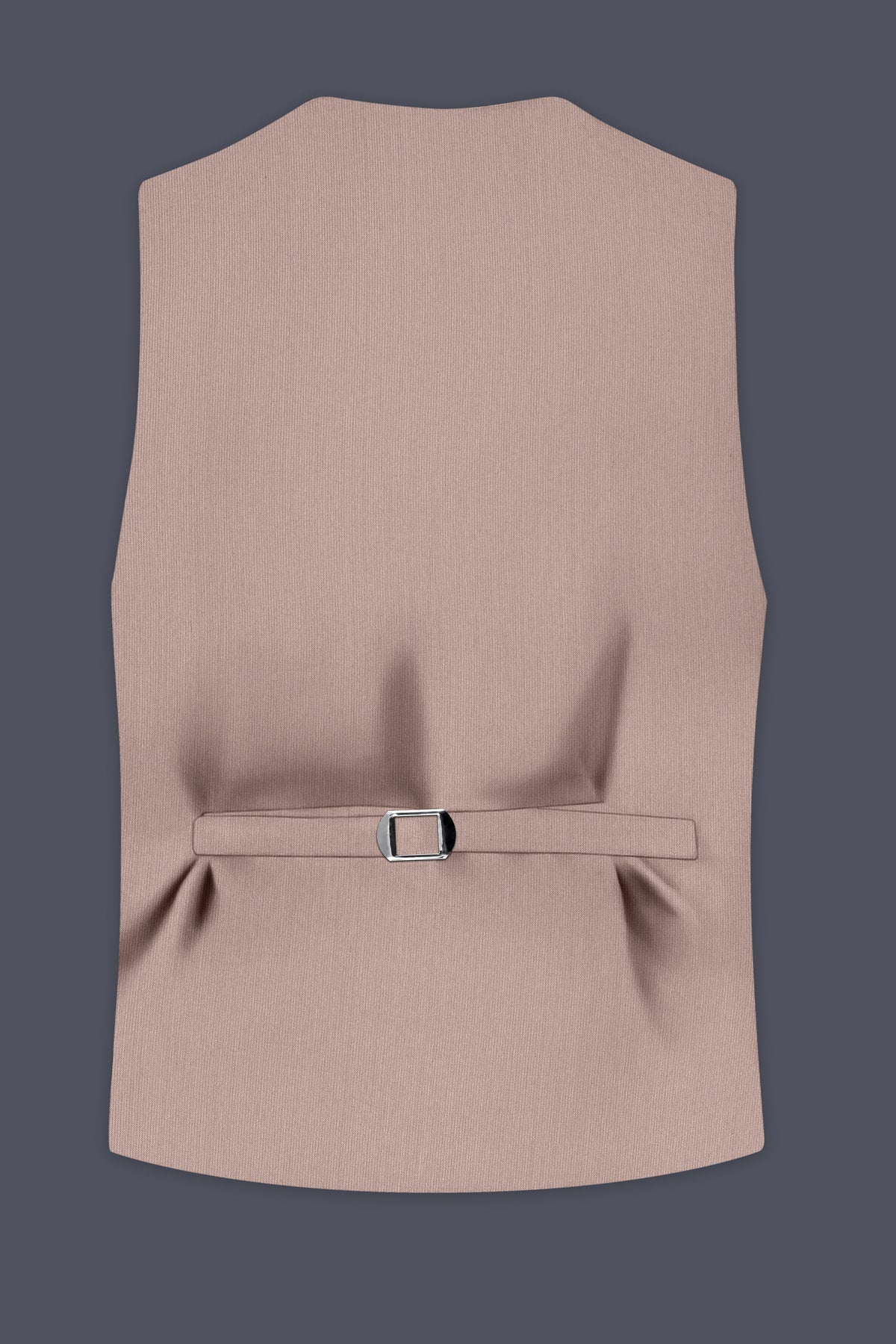 Amelio-Nomad Peach Diamond Textured Wool Rich Slight Stretch Waistcoat