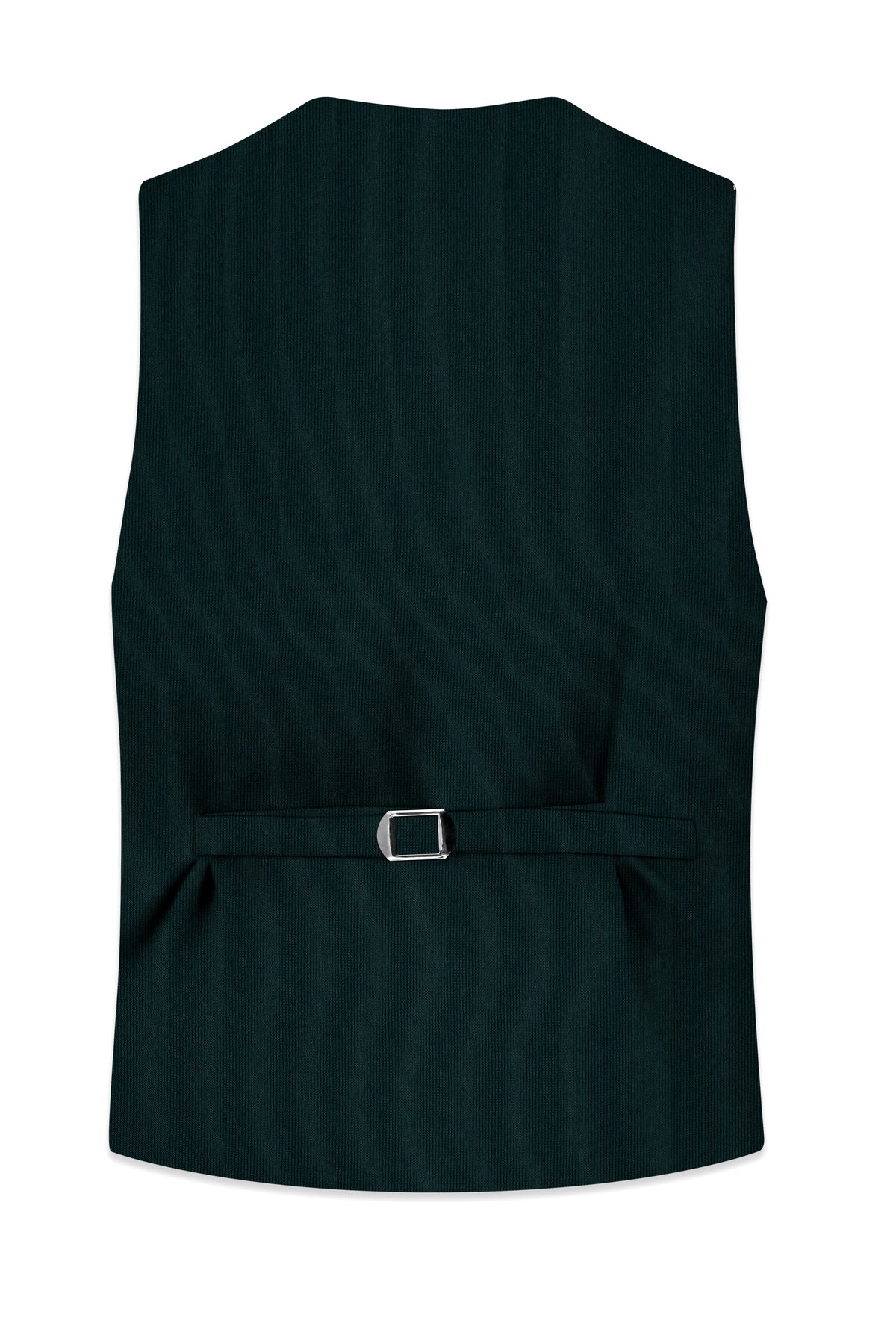 Viridian-Burnham Green Diamond Textured Wool Rich Slight Stretch Waistcoat