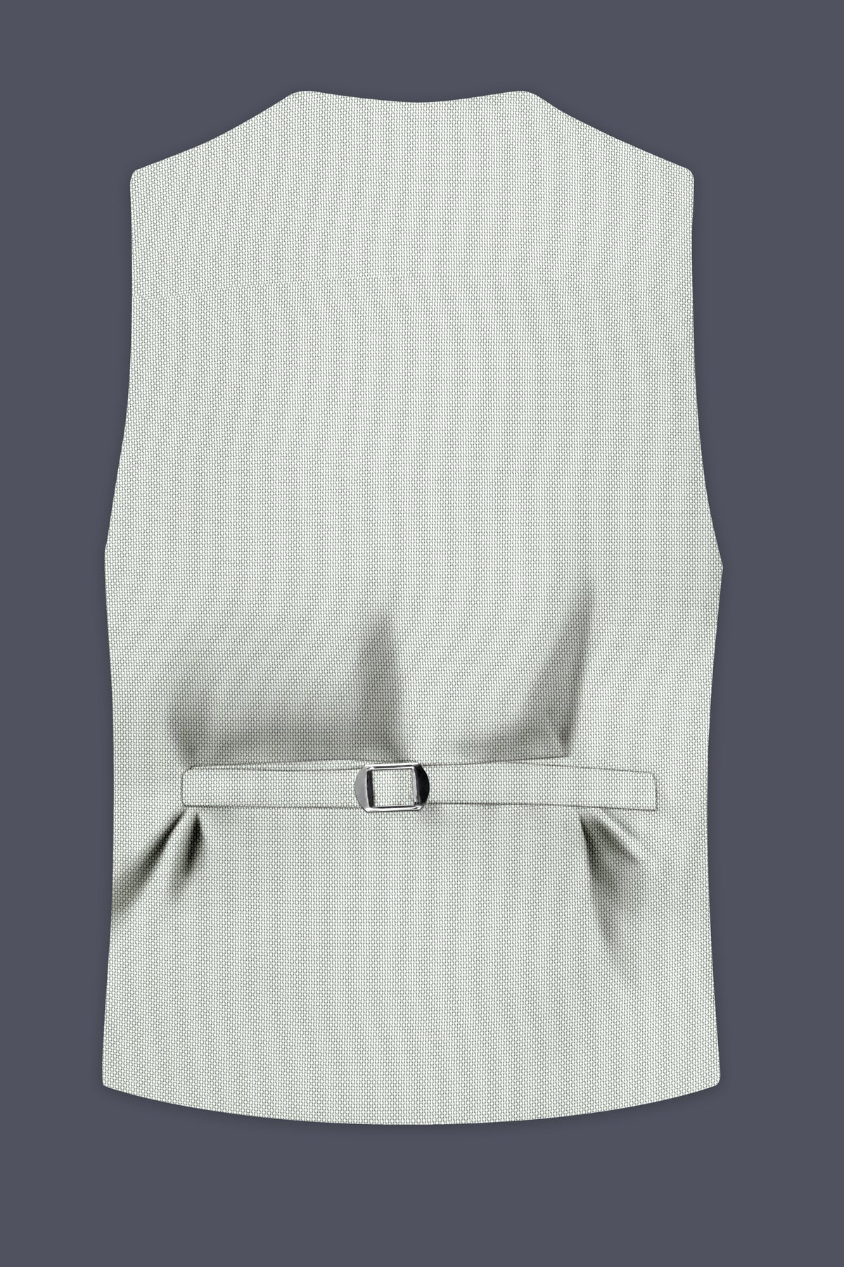 Cavell-Ash Gray Diamond Textured Wool Rich Slight Stretch Waistcoat