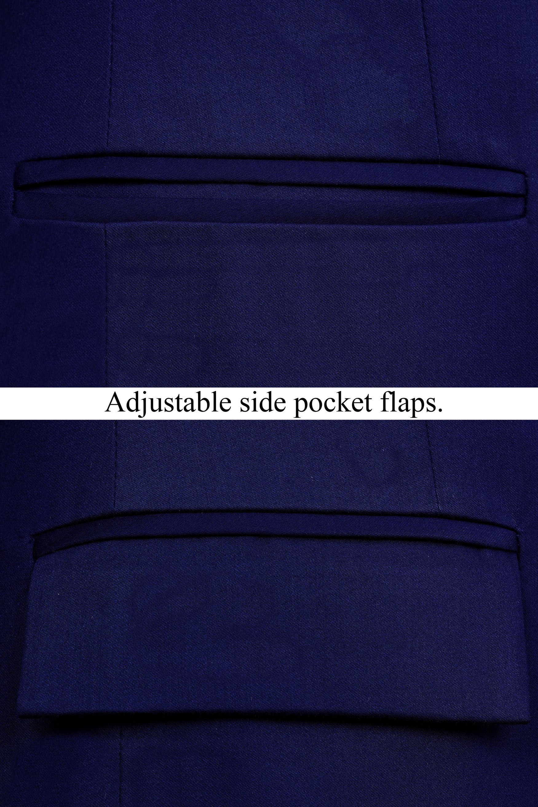 Space Blue Subtle Sheen Double Breasted Women's Blazer