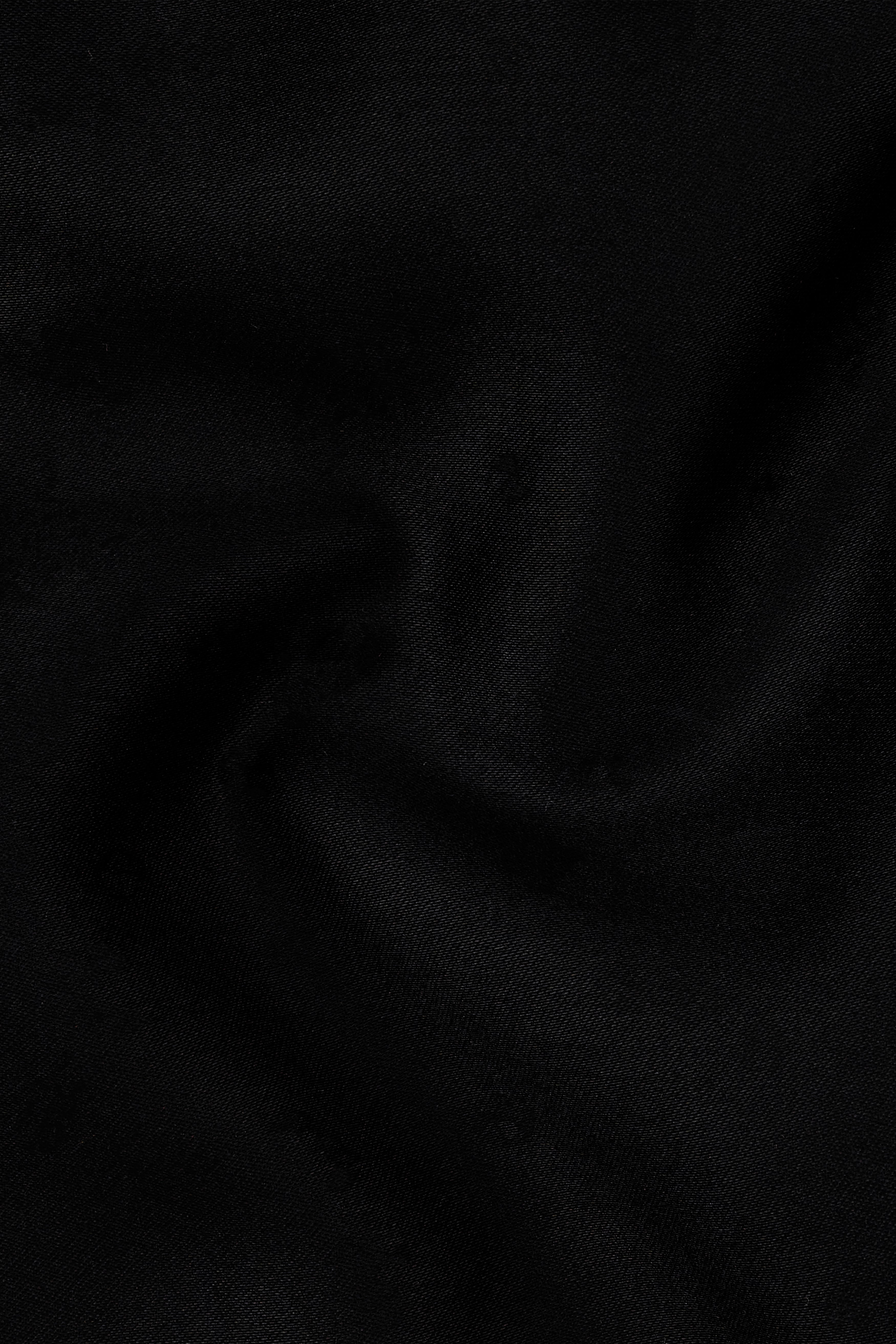 Jade Black Stretchable Subtle Sheen Wool Blend Nehru jacket