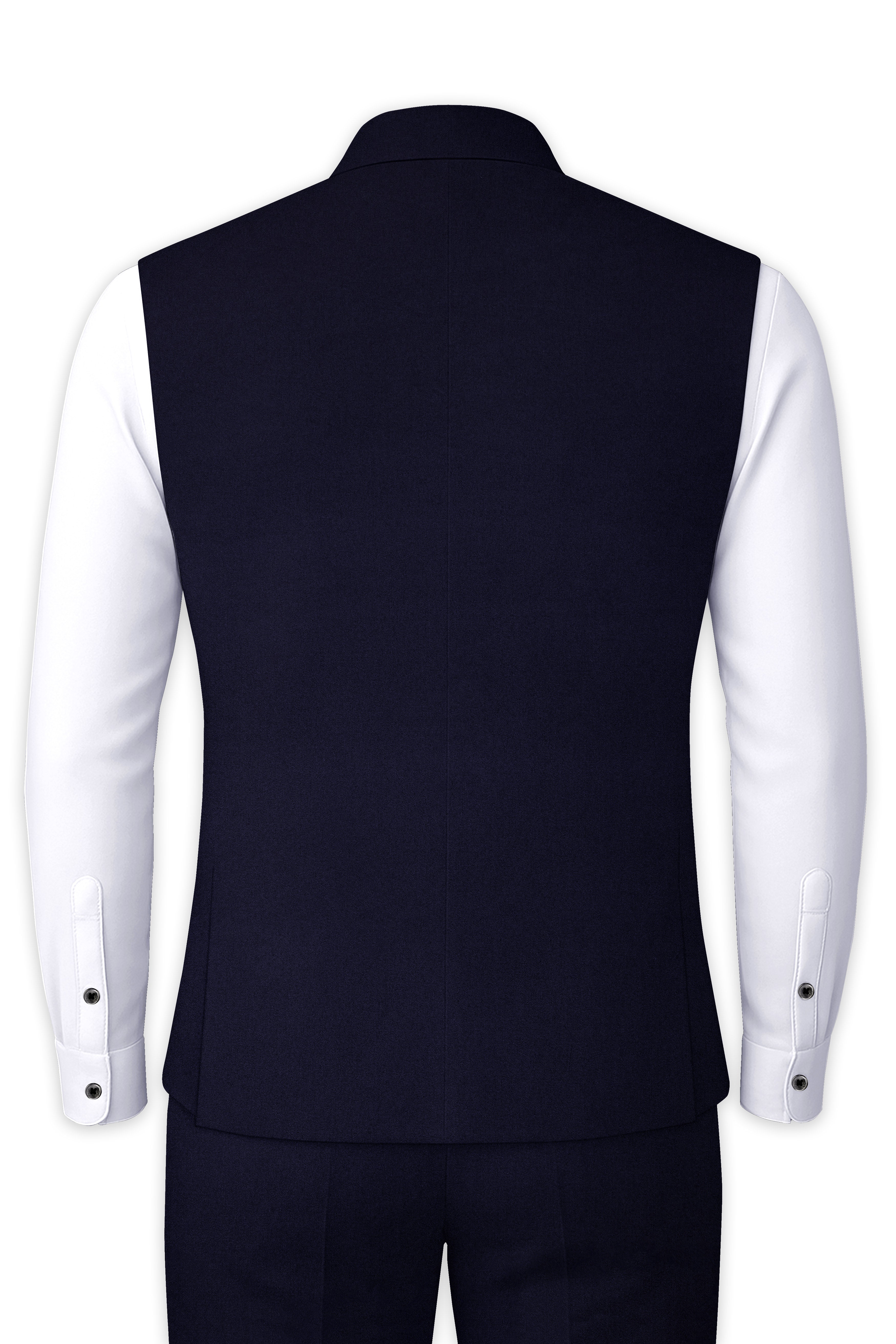 Gunmetal Blue Solid Nehru Jacket
