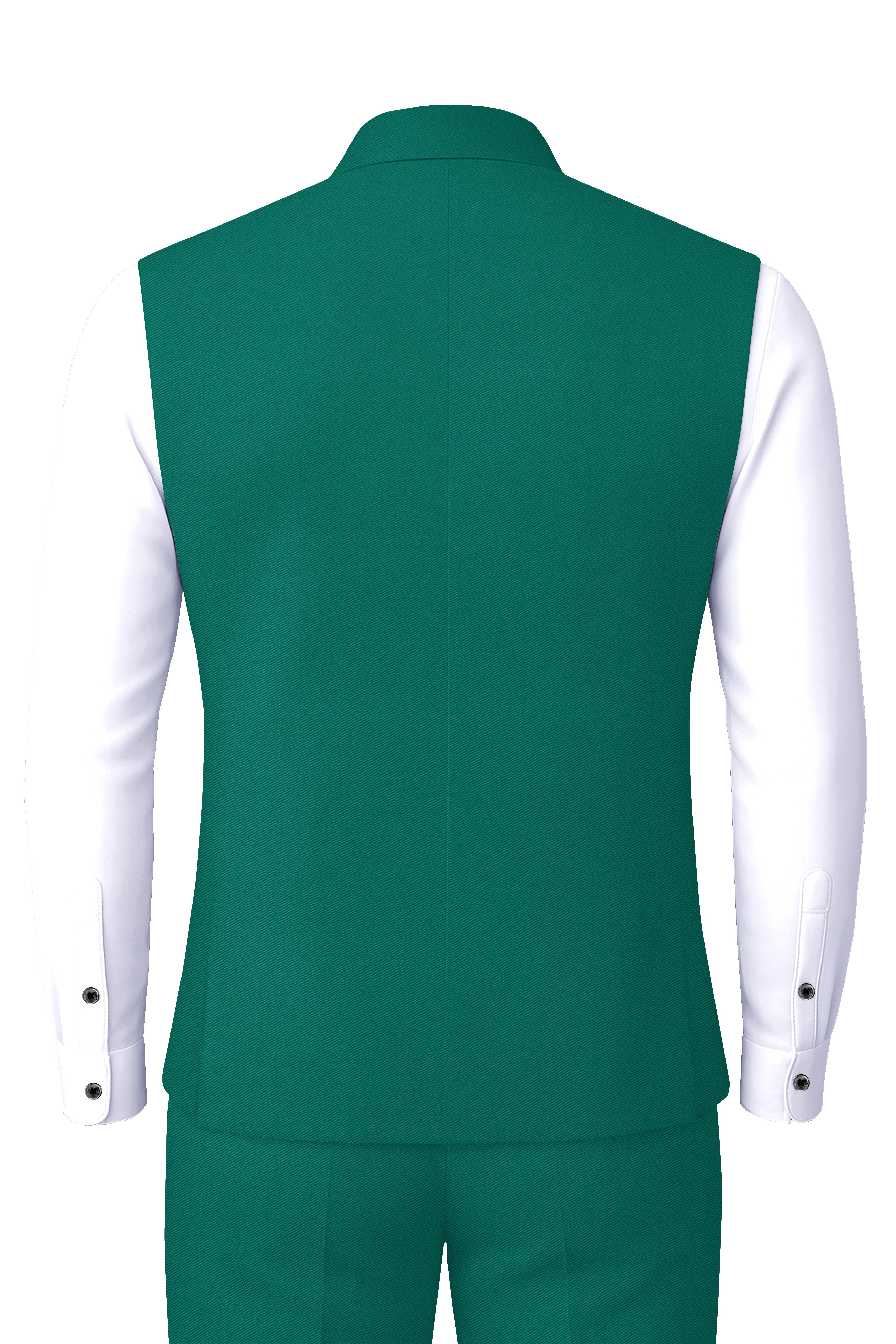 Stromboli Green Solid Bandhgala Nehru Jacket