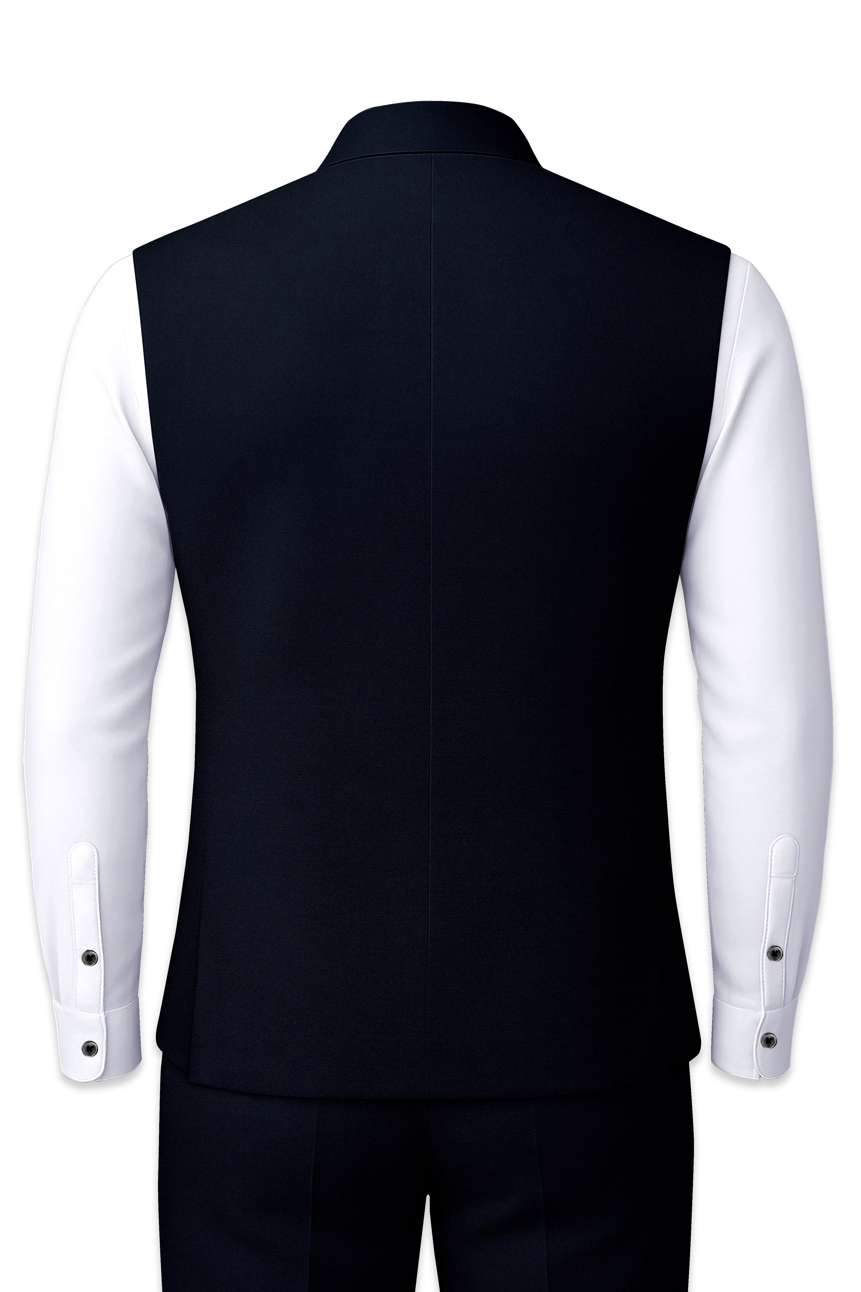 Baltic Sea Blue Premium Cotton Nehru Jacket