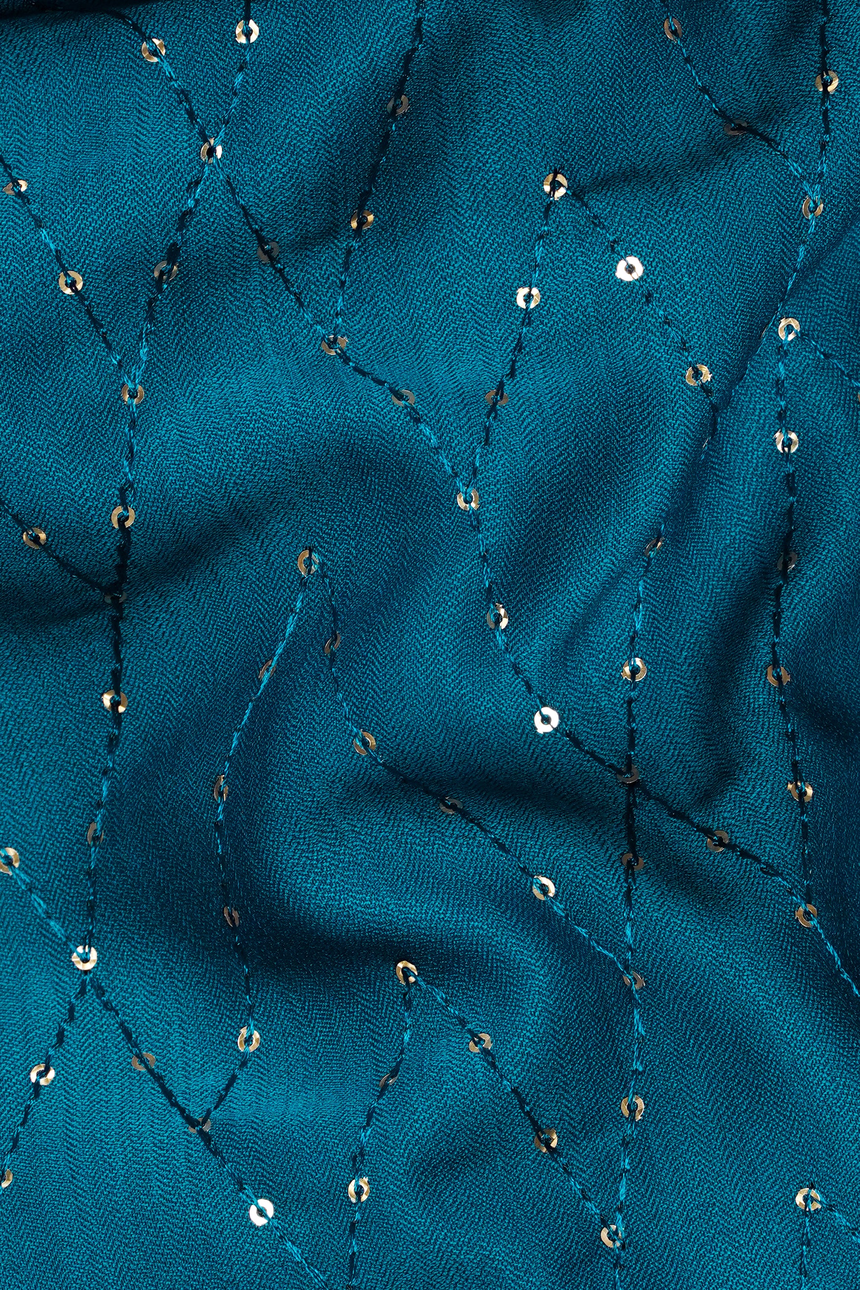 Venice Blue Tikki Work Designer Nehru Jacket
