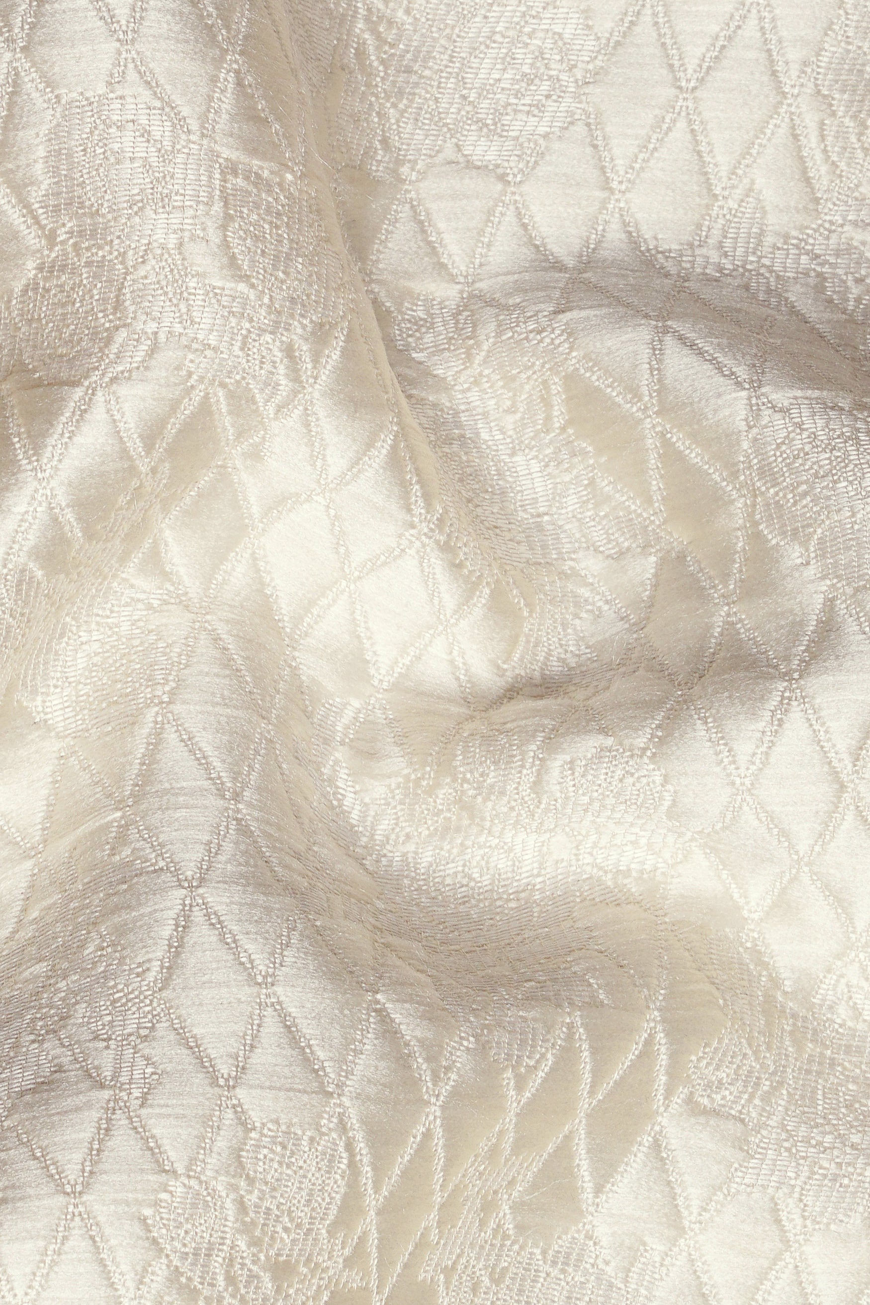 Albescent Cream Trellis Jacquard Textured Designer Nehru Jacket WC3462-36, WC3462-38, WC3462-40, WC3462-42, WC3462-44, WC3462-46, WC3462-48, WC3462-50, WC3462-52, WC3462-54, WC3462-56, WC3462-58, WC3462-60