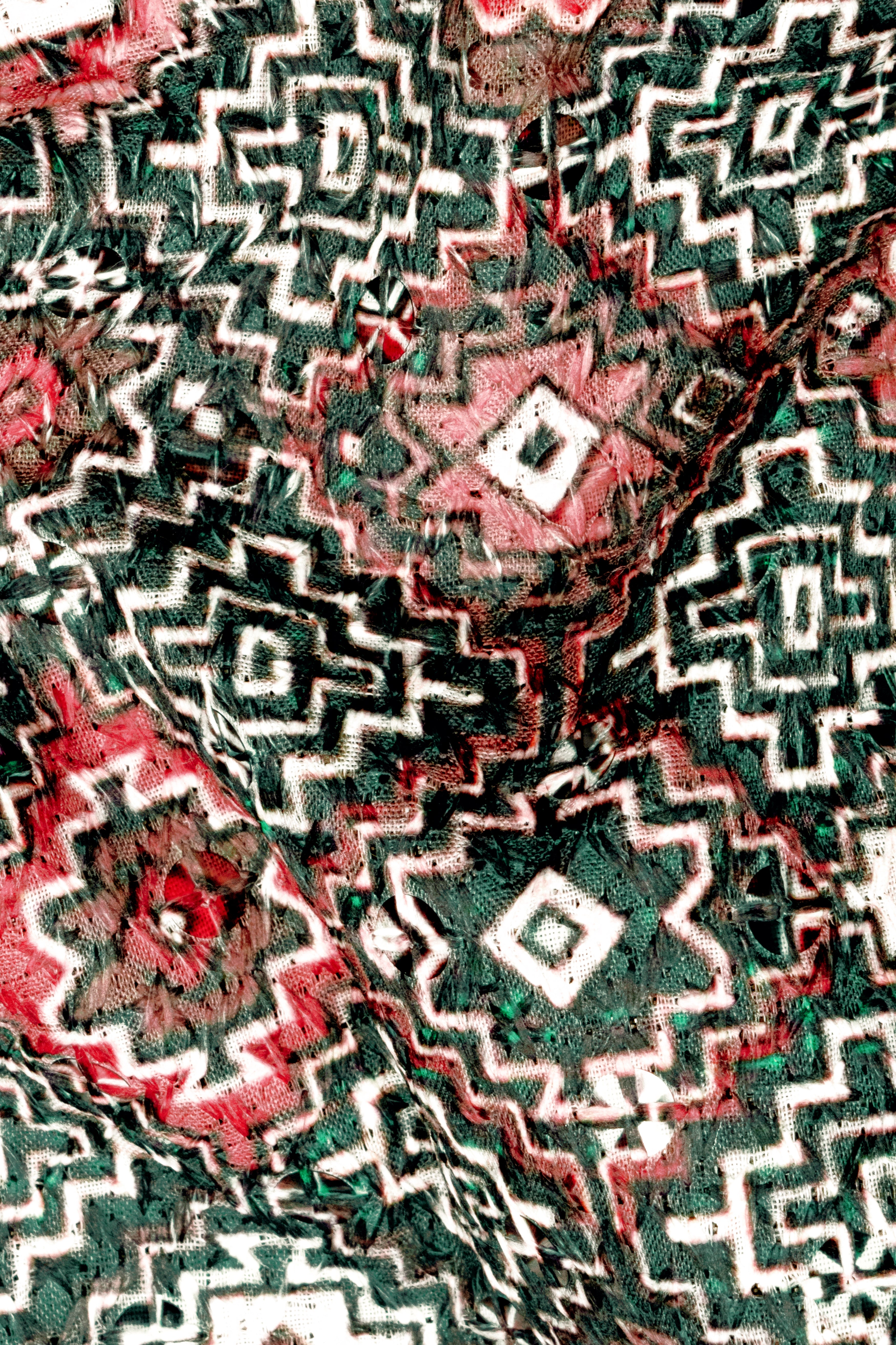 Ironside Green And Rosy Pink Multicolour Thread Embroidered Nehru Jacket