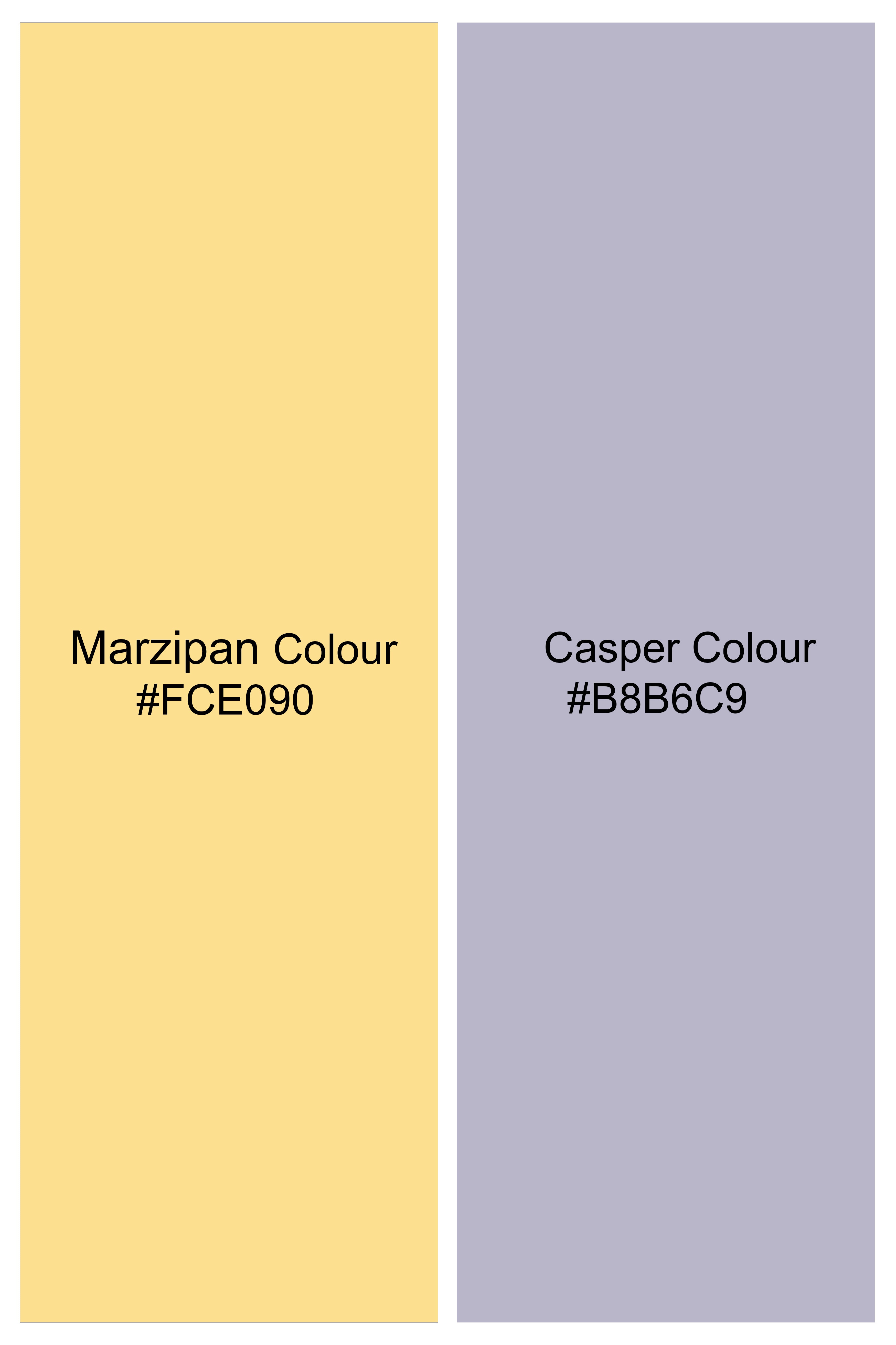 Marzipan Yellow And Casper Gray Thread Embroidered Nehru Jacket