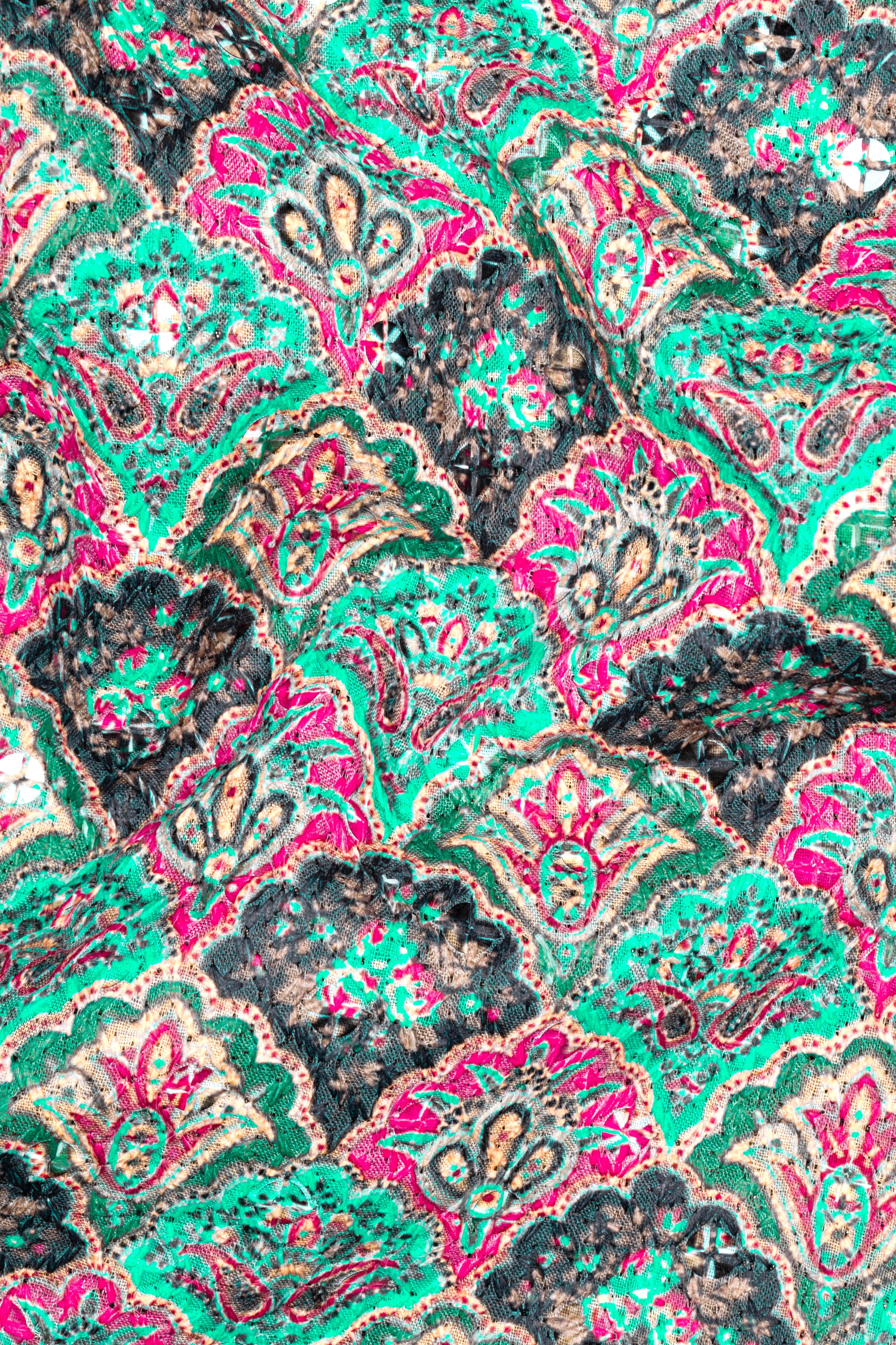 Turquoise Blue And Raspberry Pink Designer Thread Embroidered Nehru Jacket