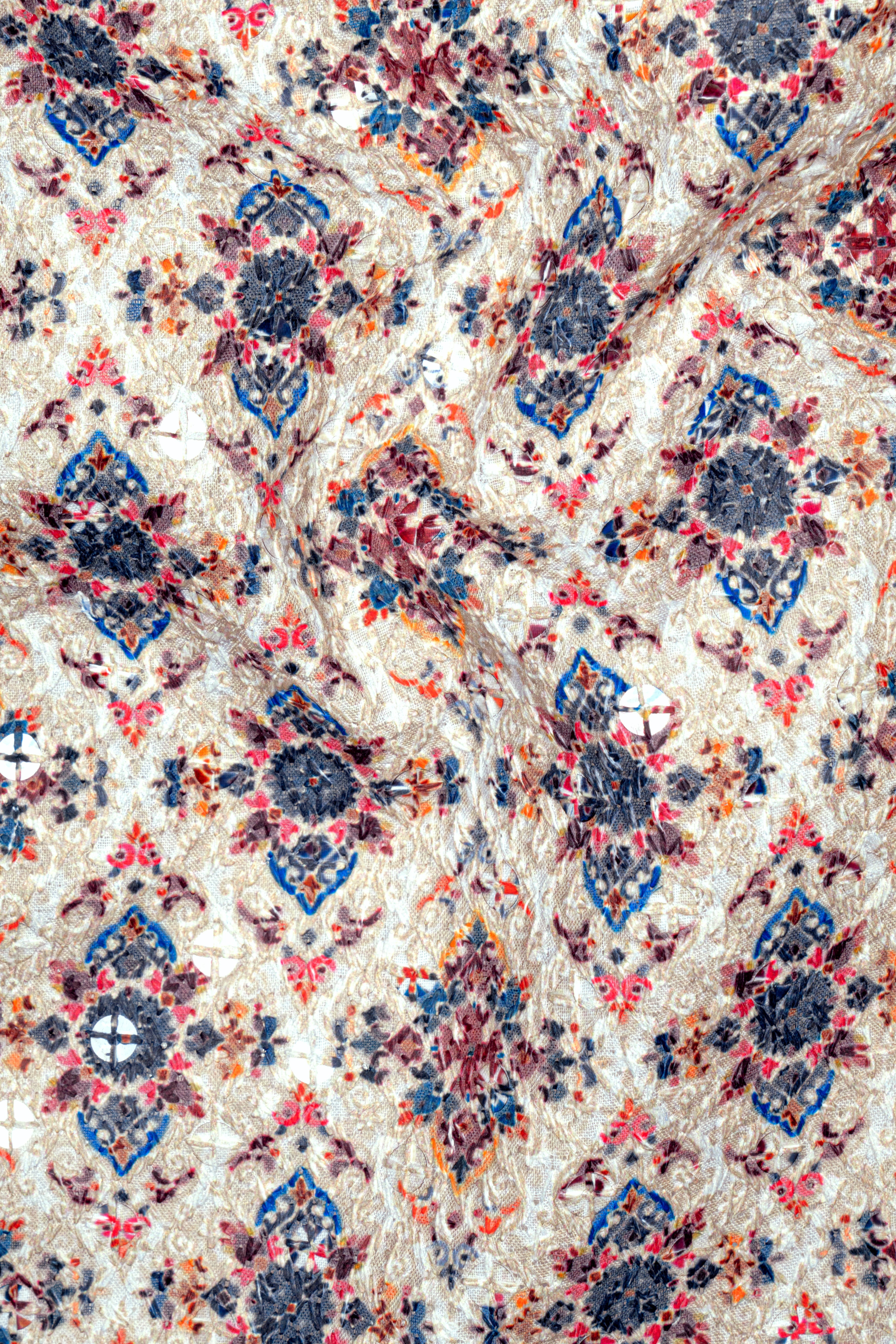 Timberwolf Cream And Cab Sav maroon MultiColour Designer Thread Embroidered Nehru Jacket