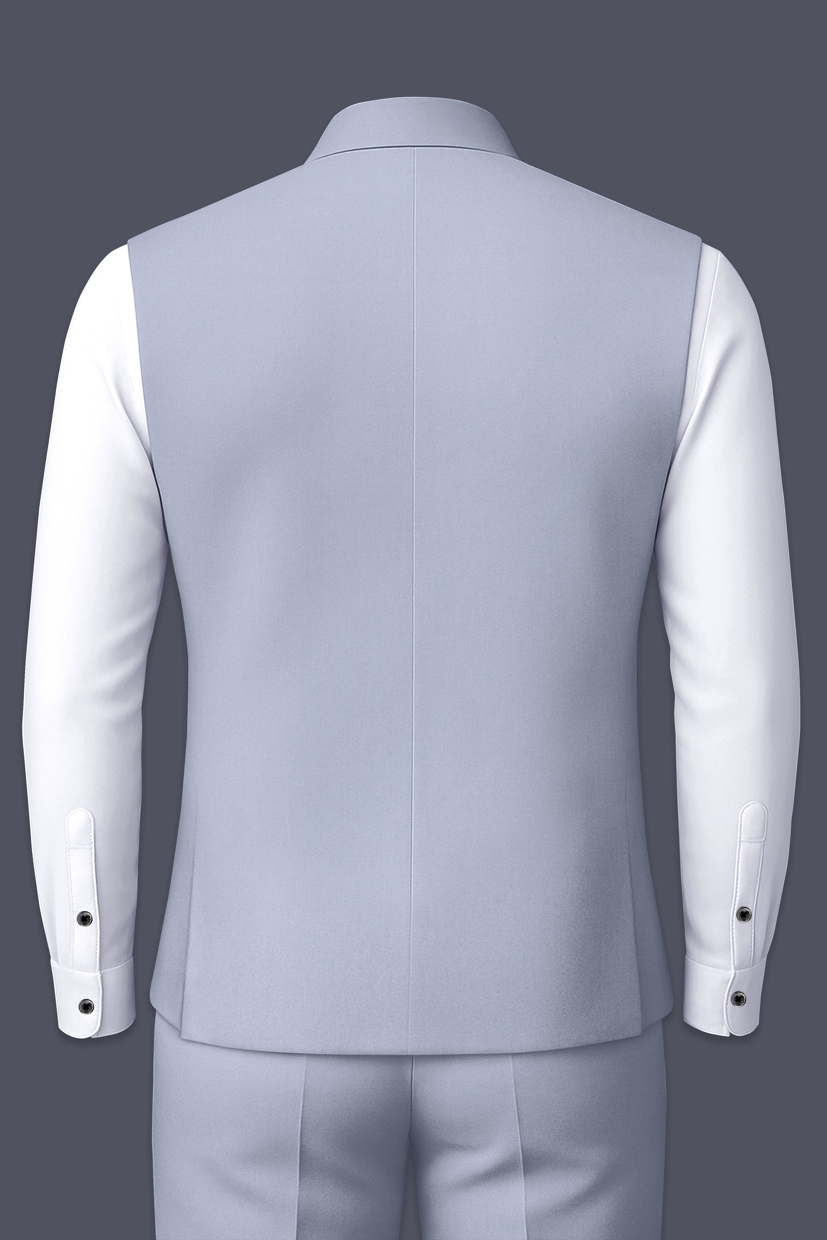 Silgrove-Loblolly Gray Wool Rich Wool Rich Stretchable Nehru Jacket
