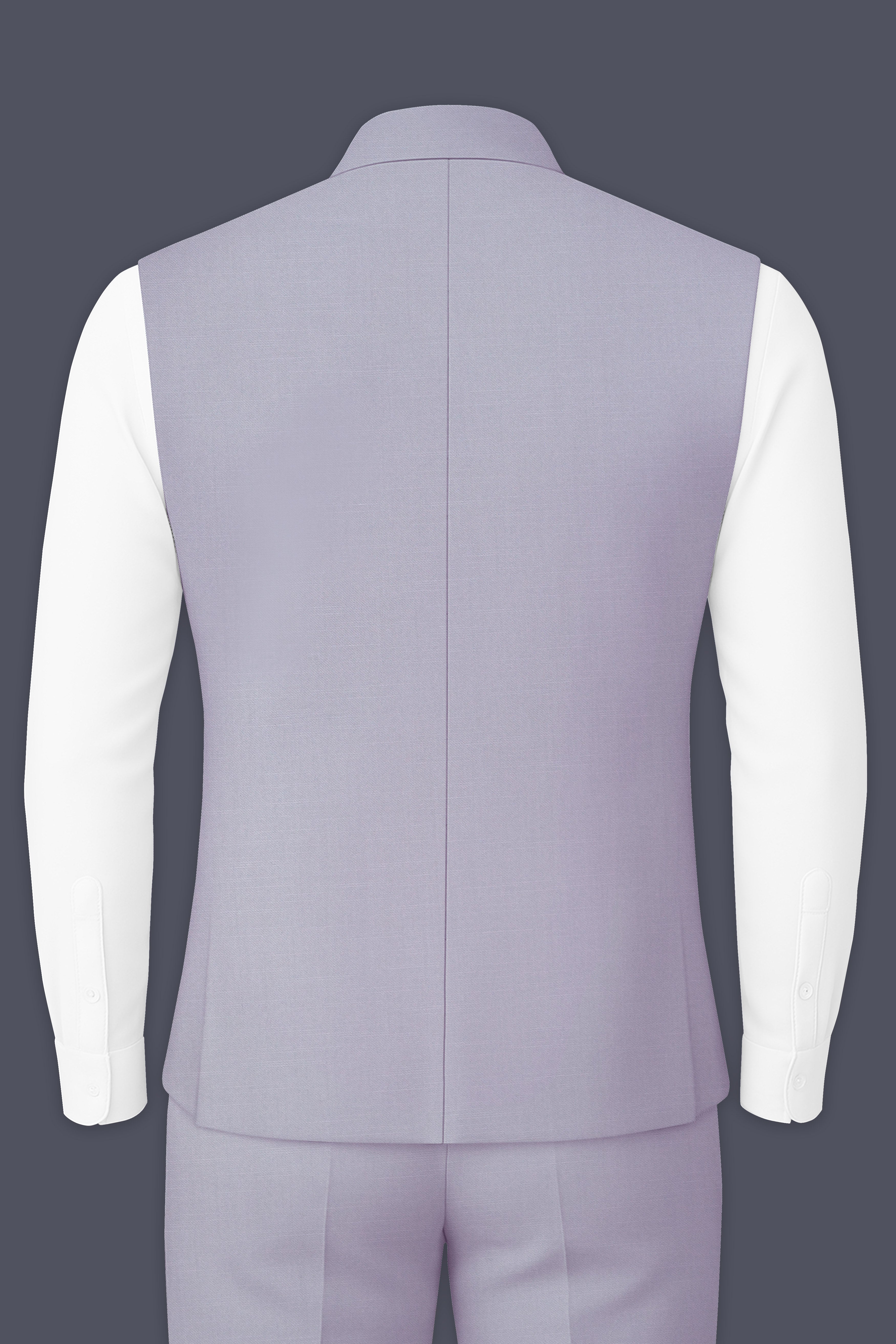 Mistivell-Mountain Mist Gray Wool Rich Nehru Jacket