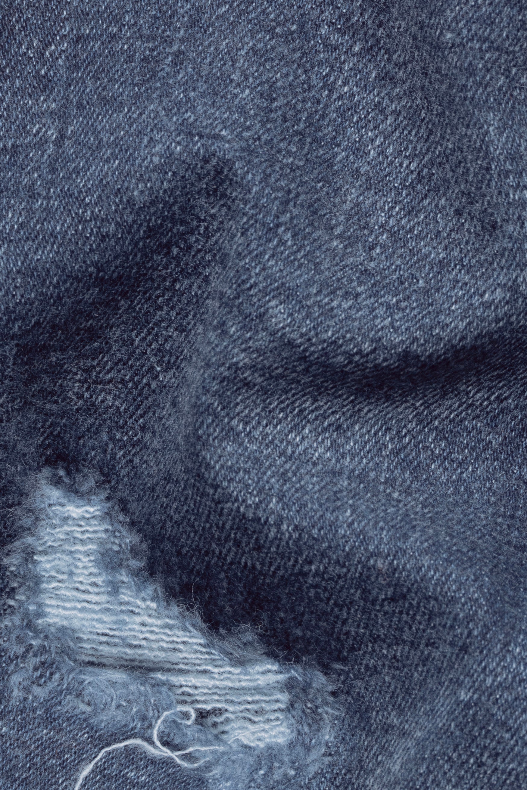 Women's Skinny Fit Gun Powder Blue Stone Wash Mildly Distressed Ankle Length Stretchable Denim