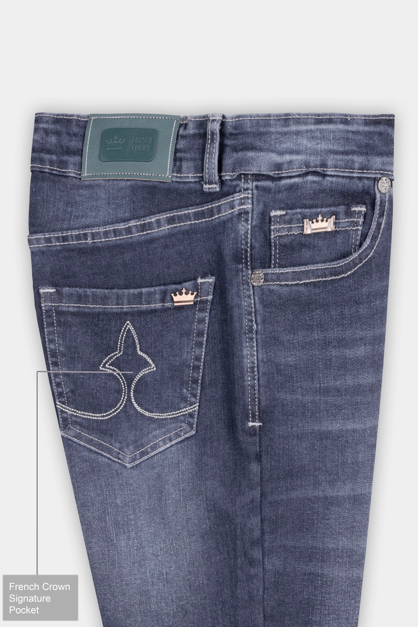 Women's Skinny Fit Tuna Blue Stone Wash Ankle Length Stretchable Denim