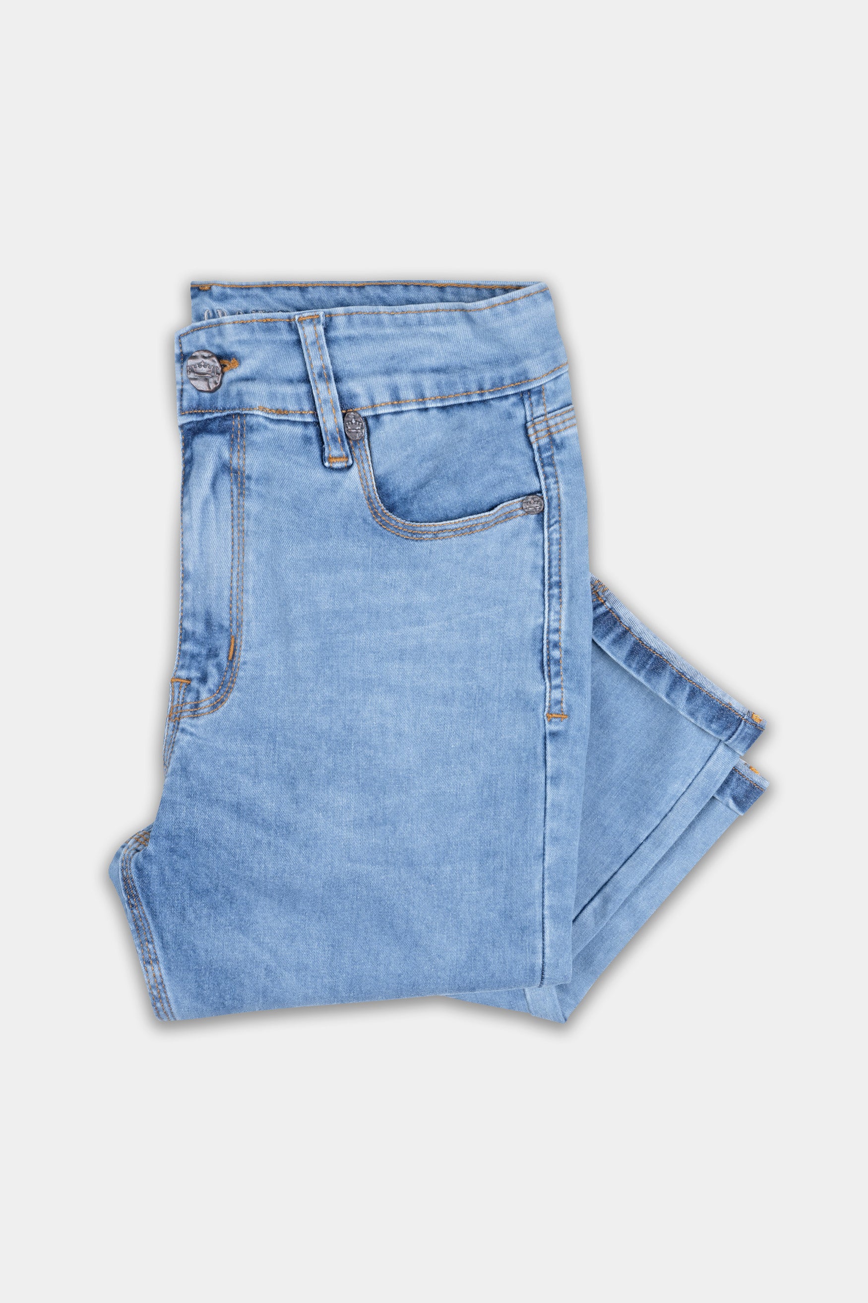 Women's Skinny Fit Moonstone Blue Whiskering Wash Stretchable Denim