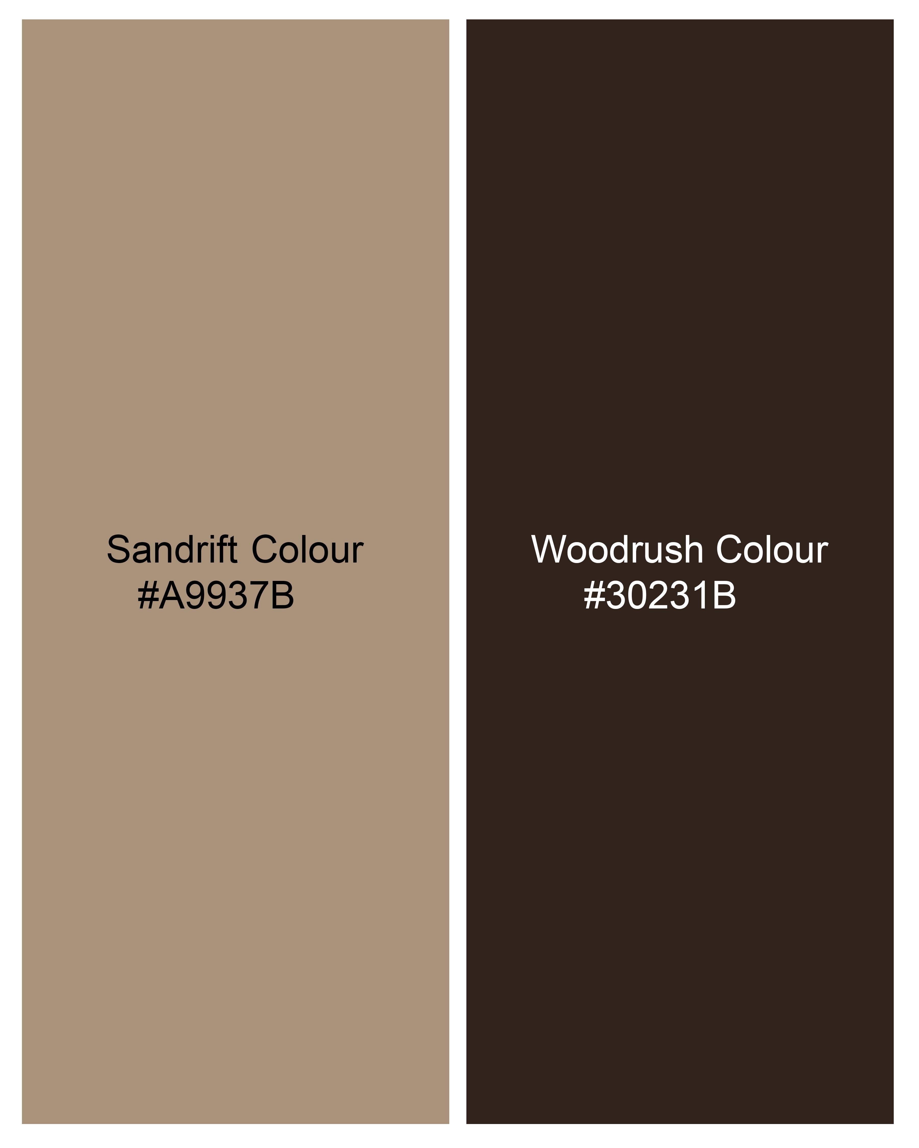 Sandrift and Woodrush Brown Zebra Printed Viscose Pants