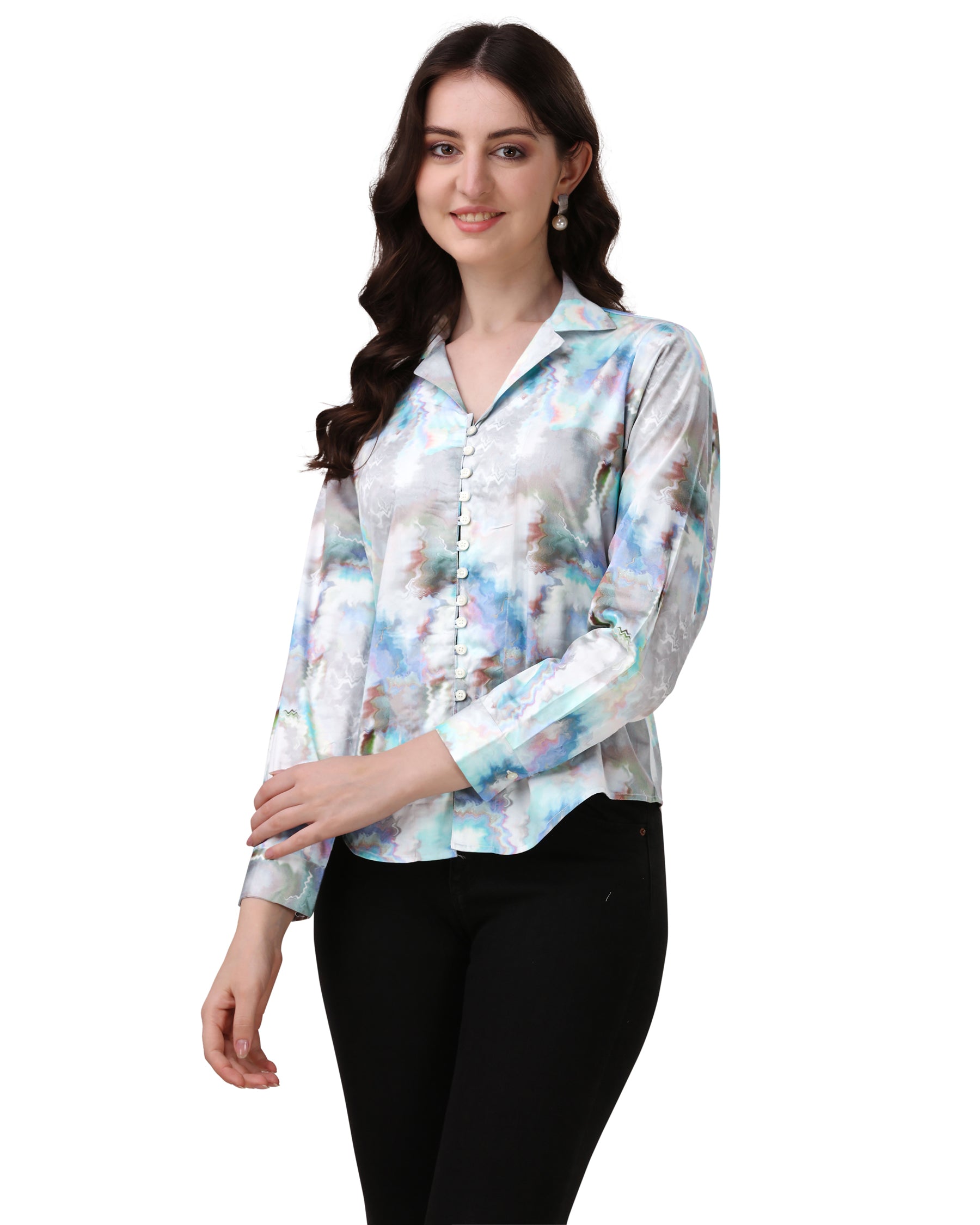 Women's Comfort Cotton/TENCEL Shirt, Long-Sleeve