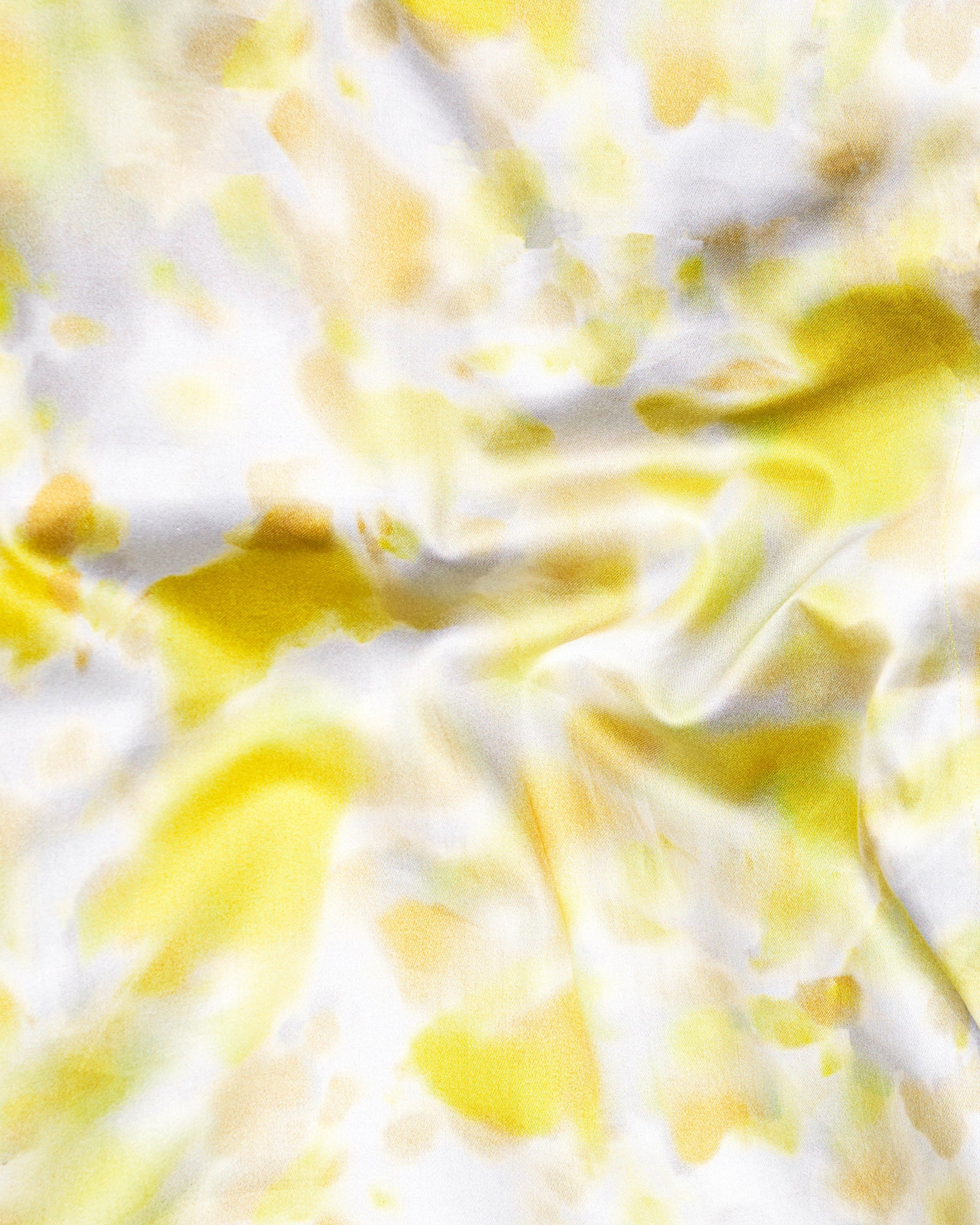 Bright White with Sweet Corn Shibori Printed Super Soft Premium Cotton Women’s Shirt WS065-32, WS065-34, WS065-36, WS065-38, WS065-40, WS065-42