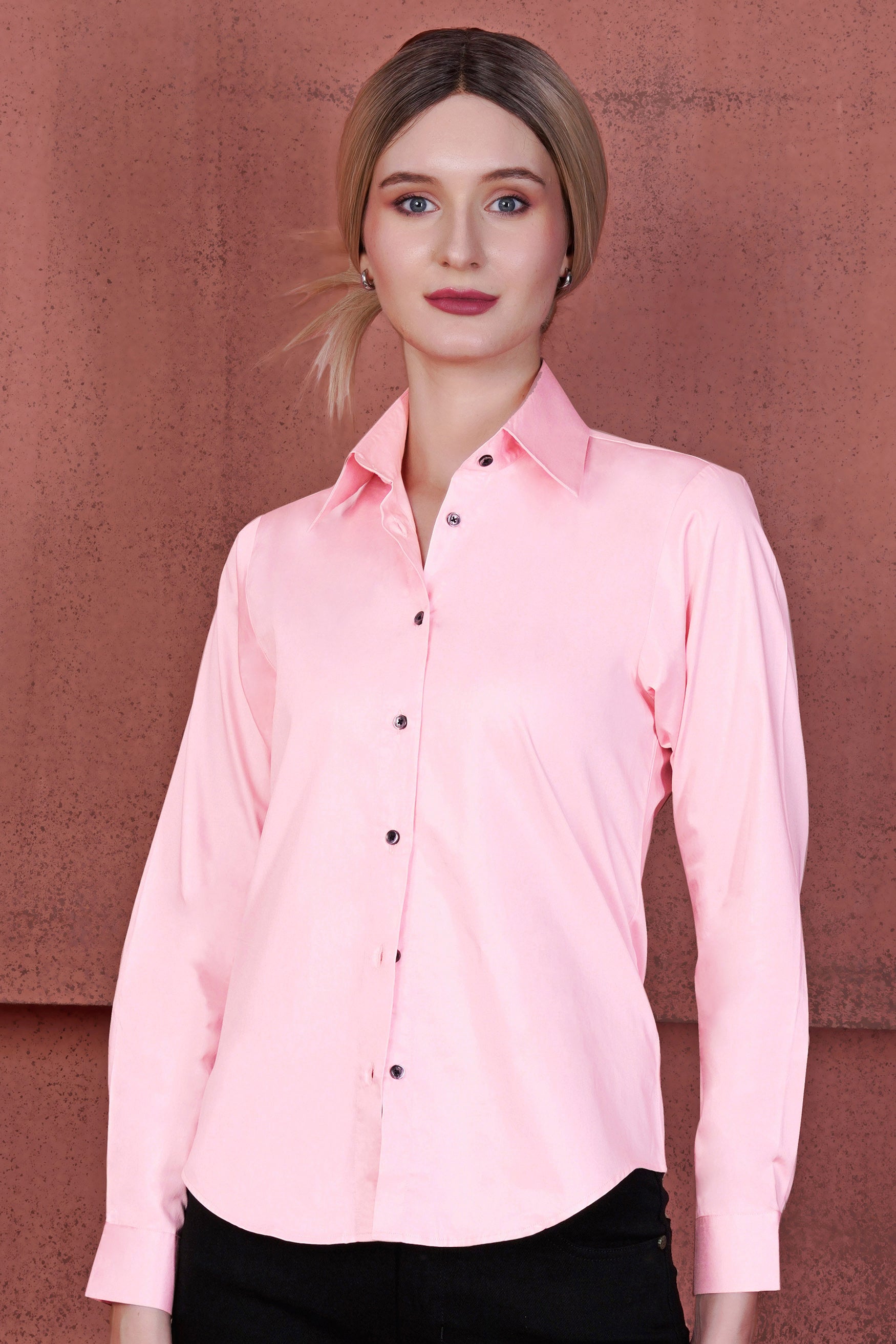 Cosmos Pink Premium Cotton Shirt