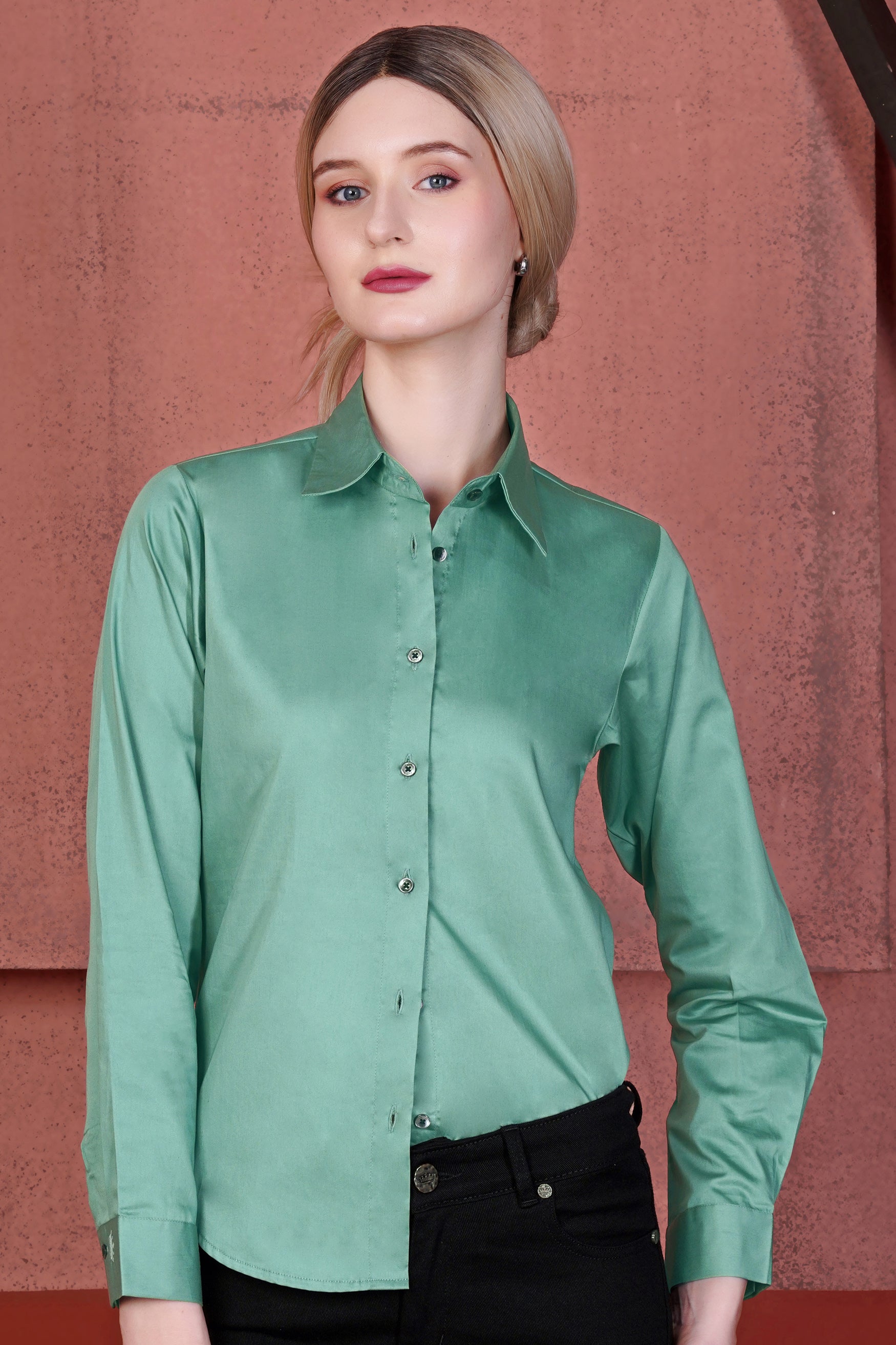 Neptune Green Premium Cotton Shirt