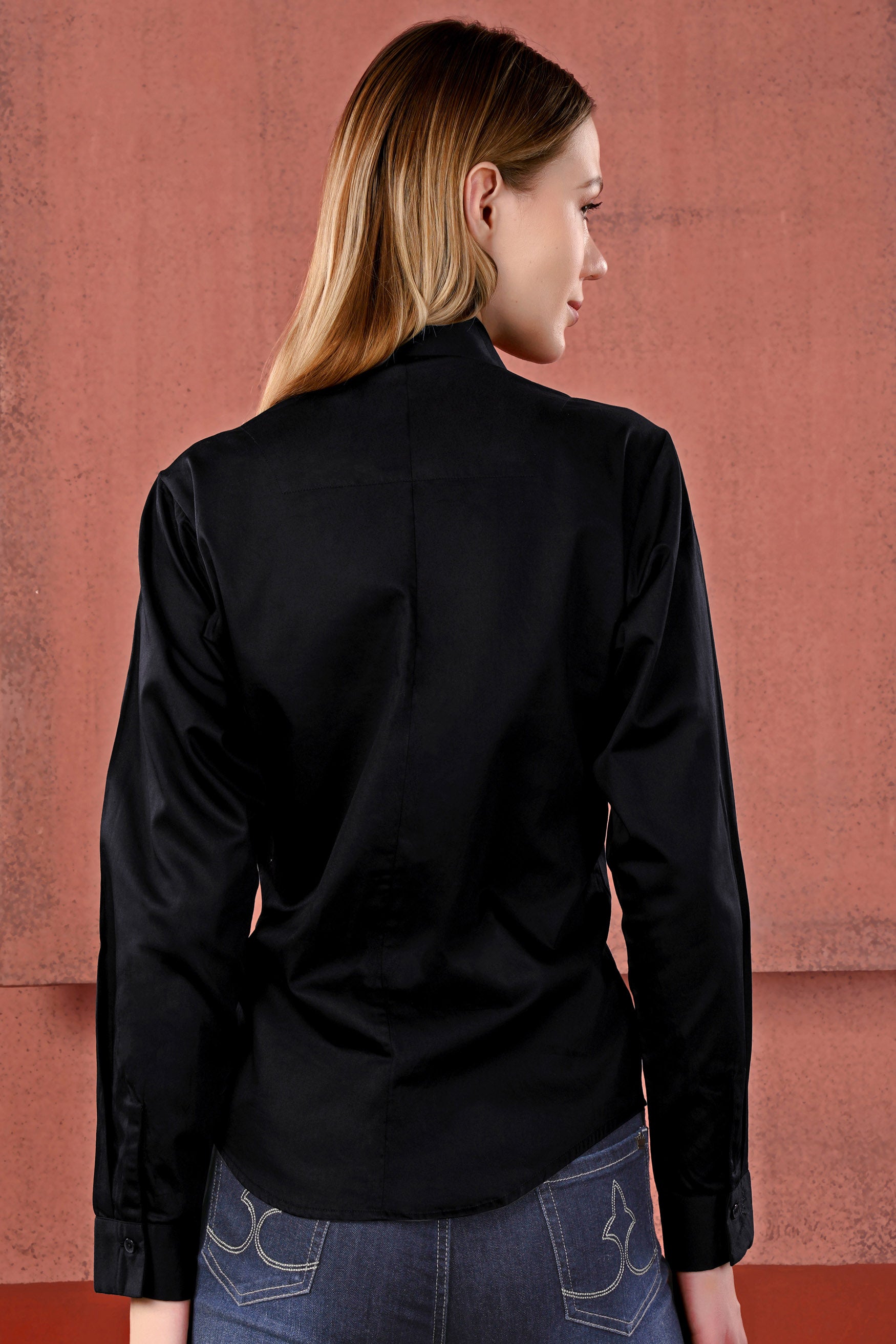 Jade Black Beetle Hand Painted Premium Cotton Designer Shirt