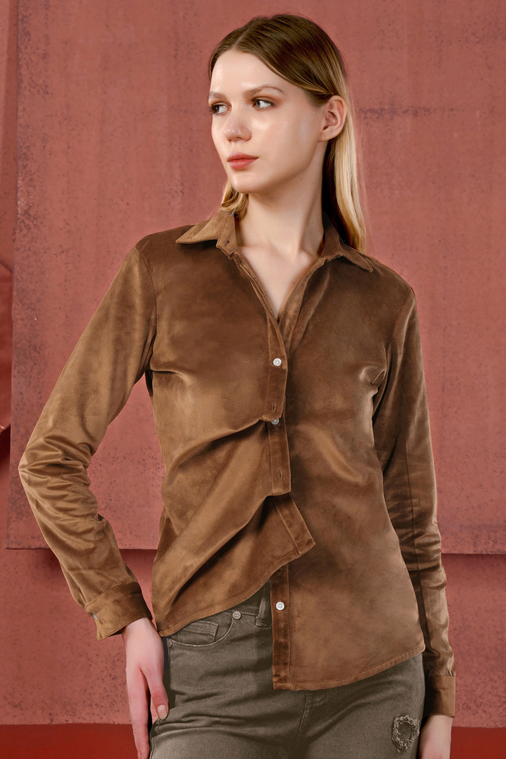 Irish Brown Velvet Shirt
