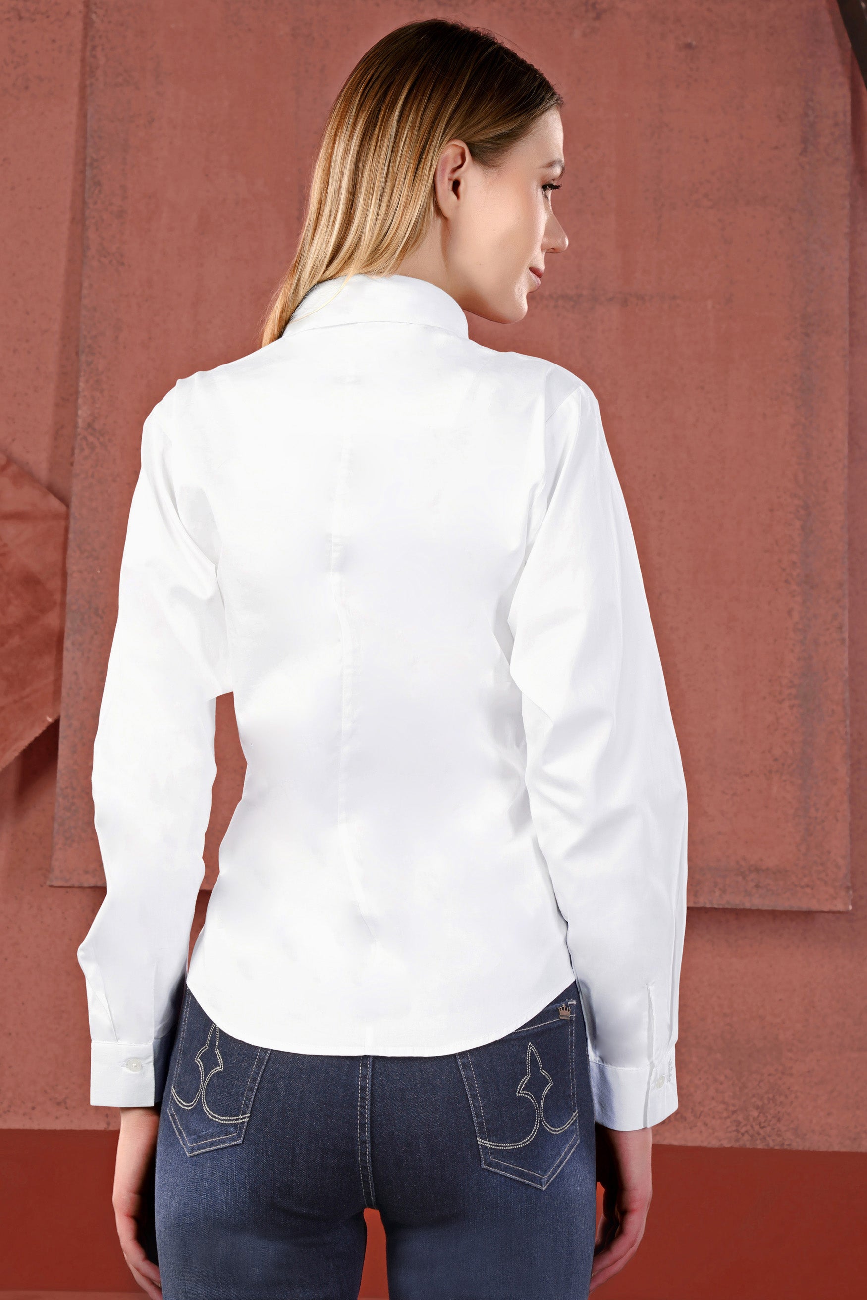 Bright White Octopus Hand Painted Premium Cotton Designer Shirt