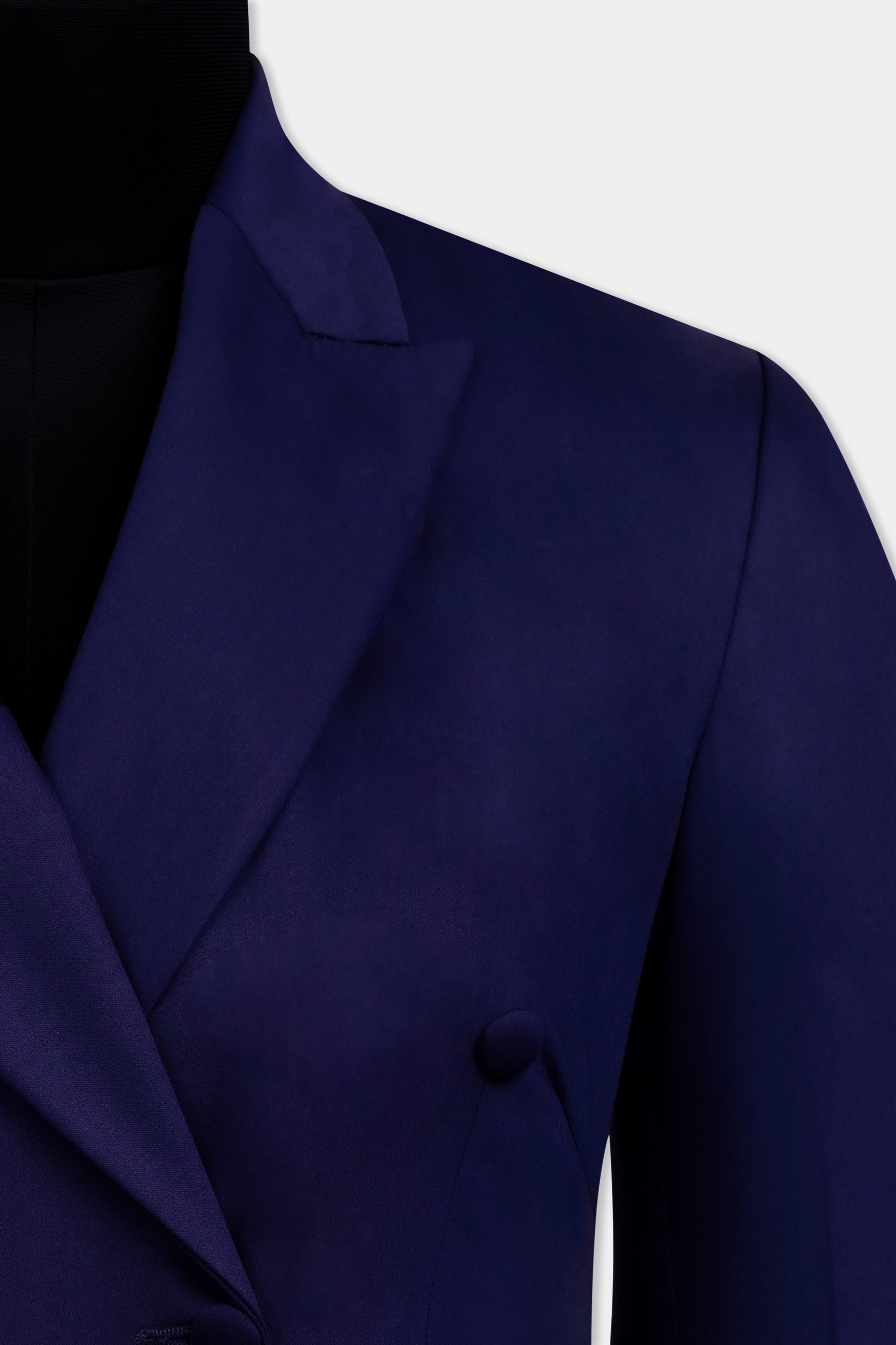 Space Blue Subtle Sheen Double Breasted Women's Suit