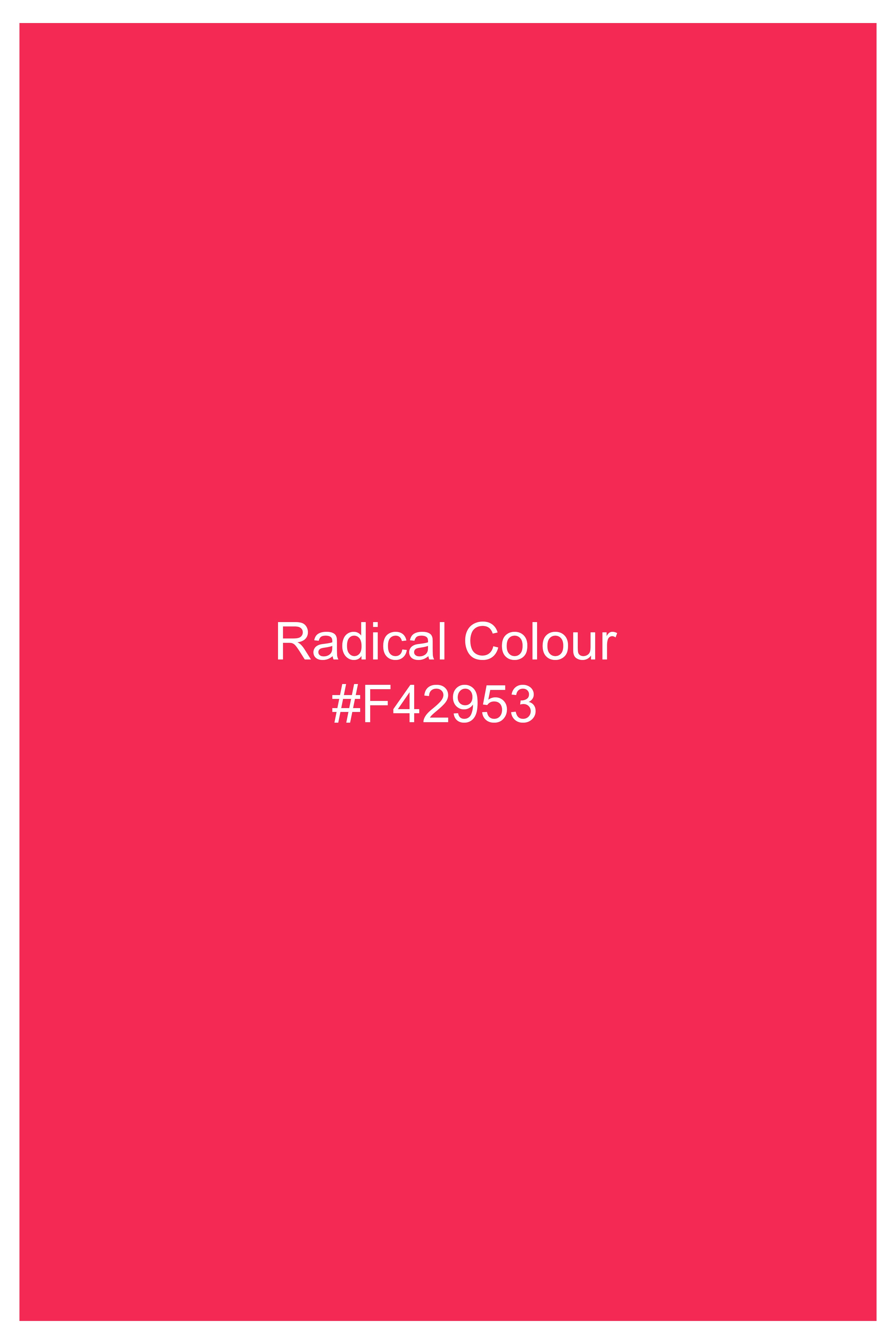 Radical Red Premium Cotton Knit Stretchable Crop Top