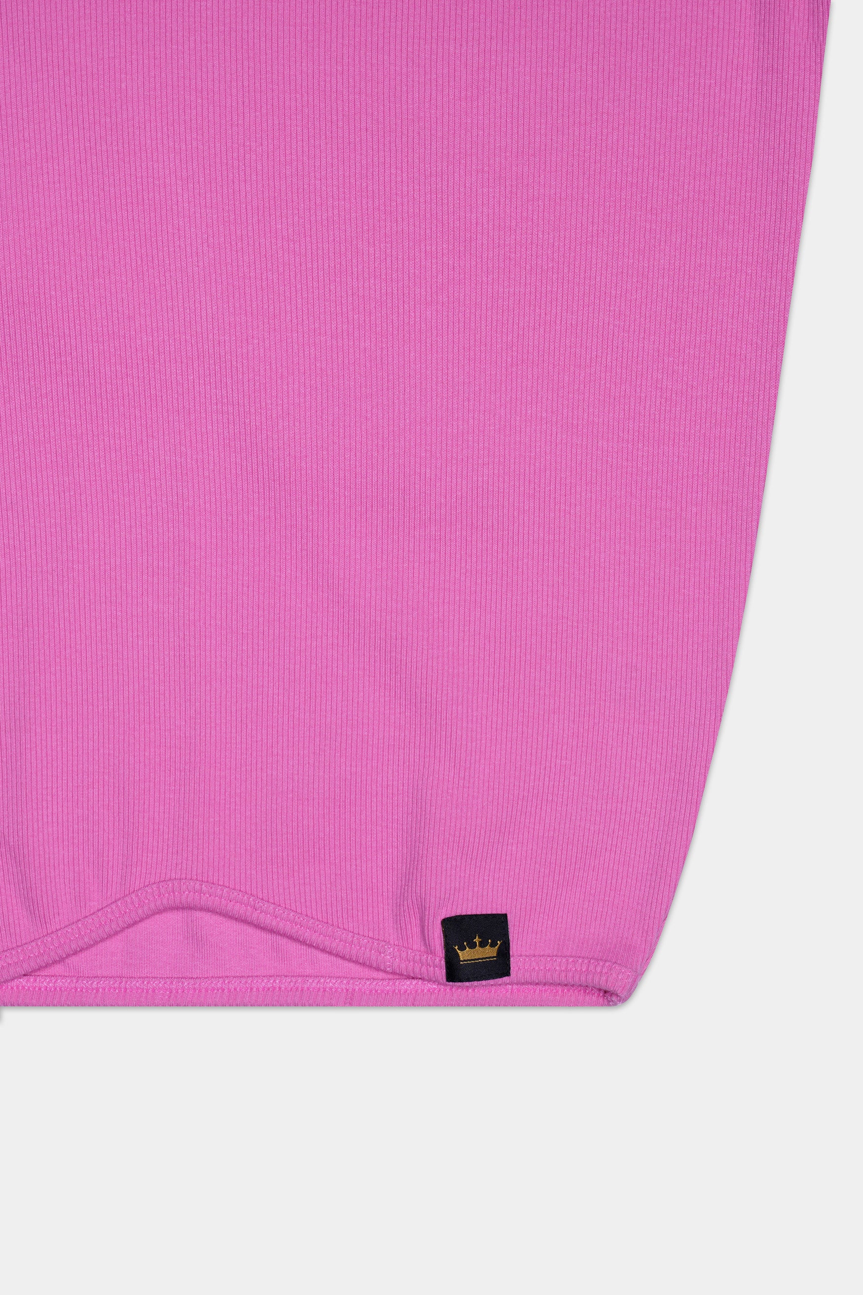 Orchid Pink Premium Cotton Knit Stretchable Crop Top